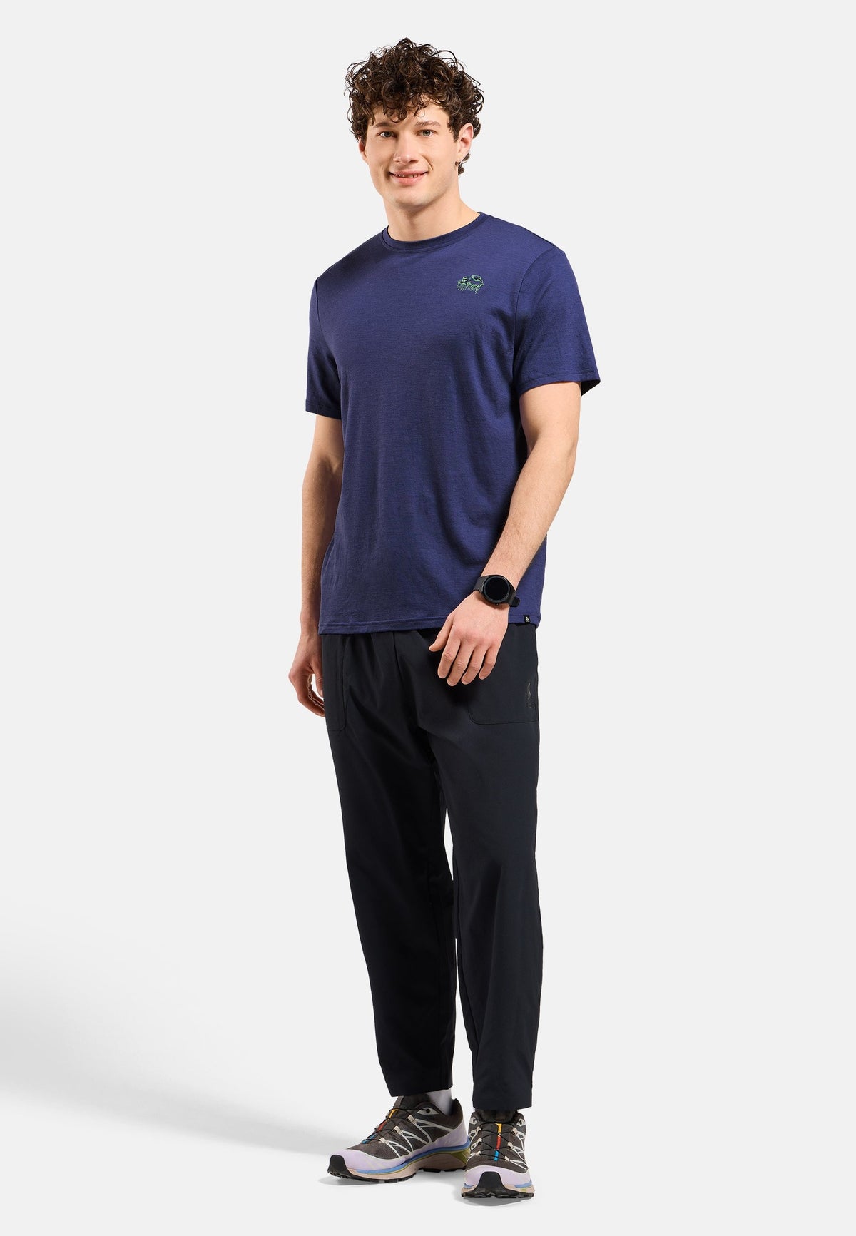 The Ascent merino 160 raincloud t-shirt