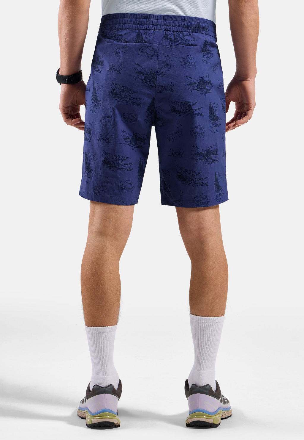 The Essentials print hiking shorts