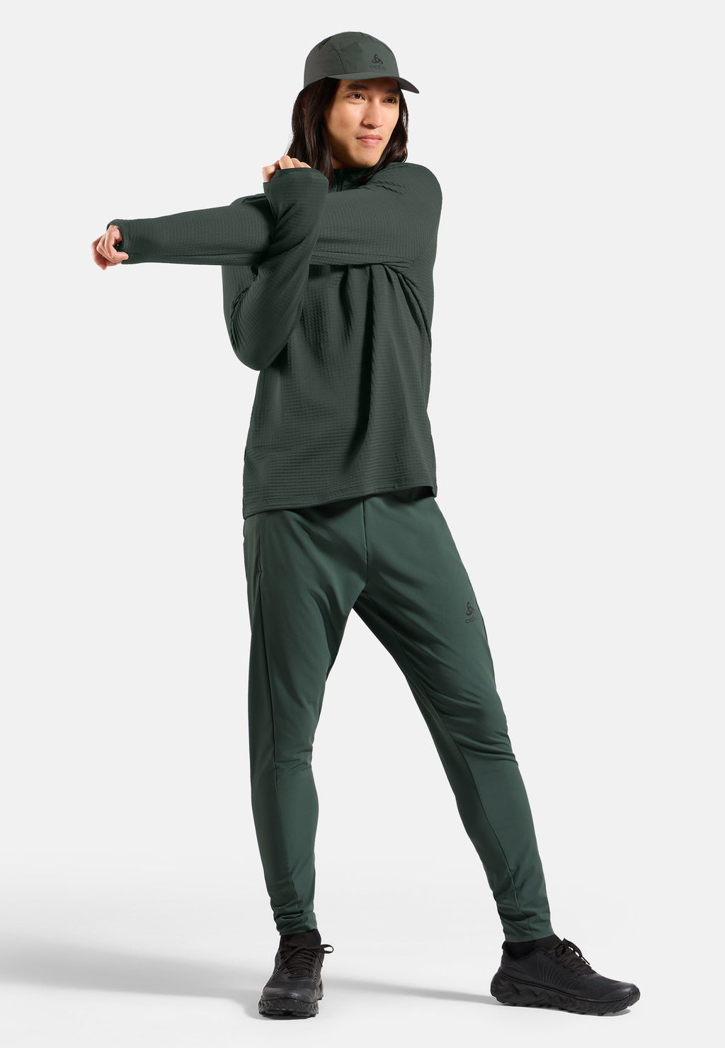 The Essentials Thermal half-zip running mid layer