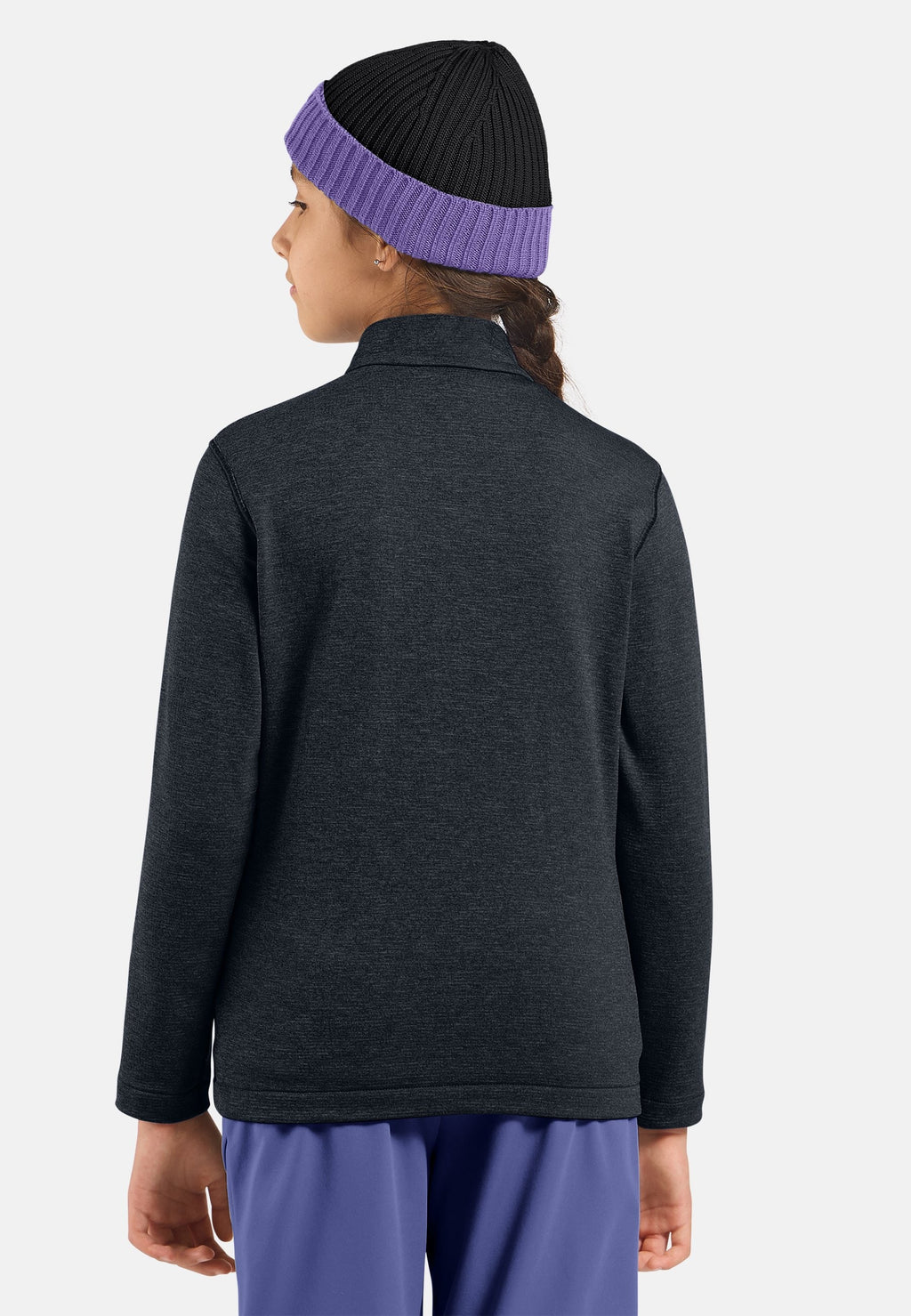 The Essentials kids' grid fleece half-zip multisport mid layer