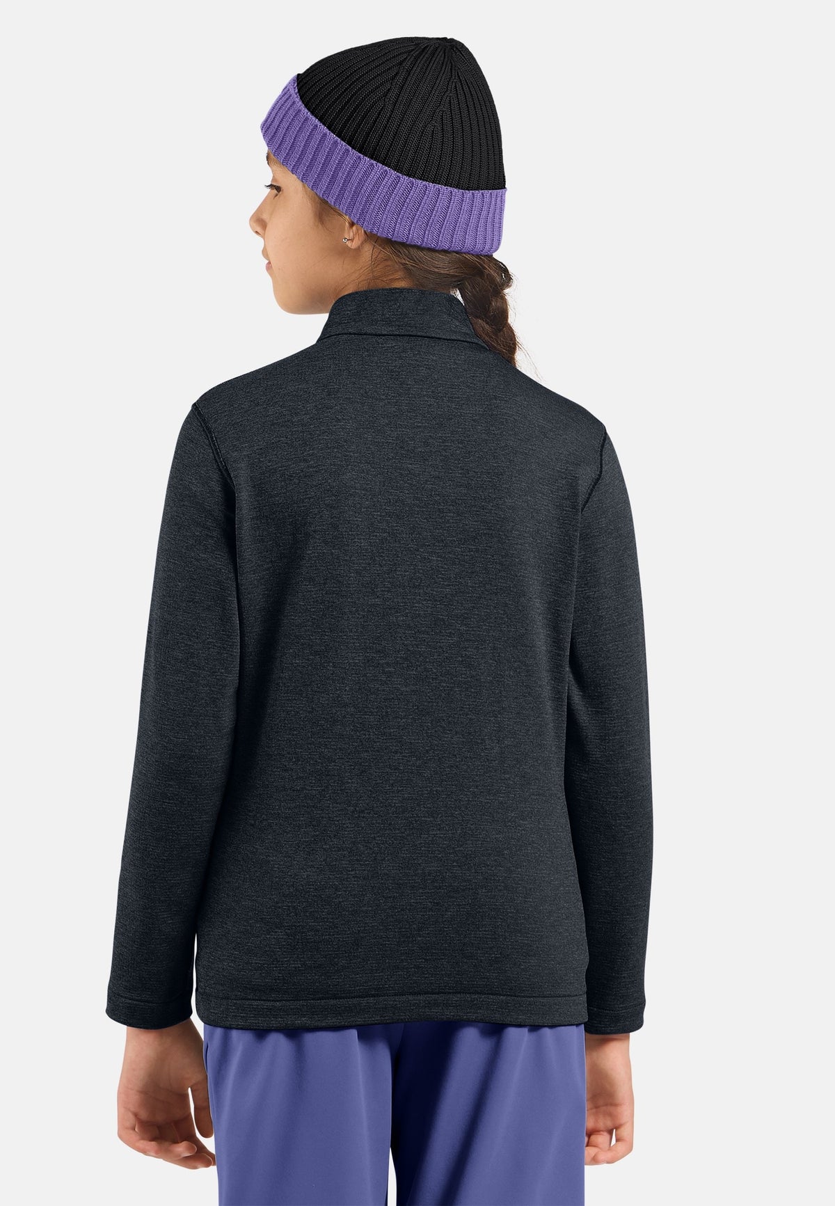 The Essentials kids' grid fleece half-zip multisport mid layer