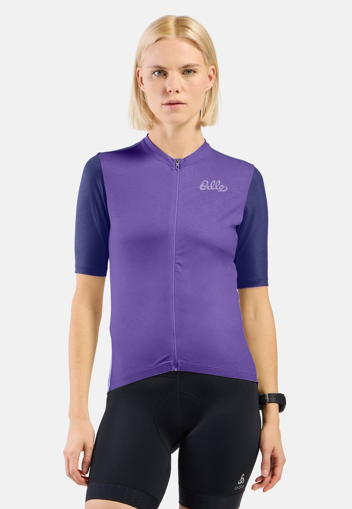 The Essentials heritage print full-zip cycling jersey