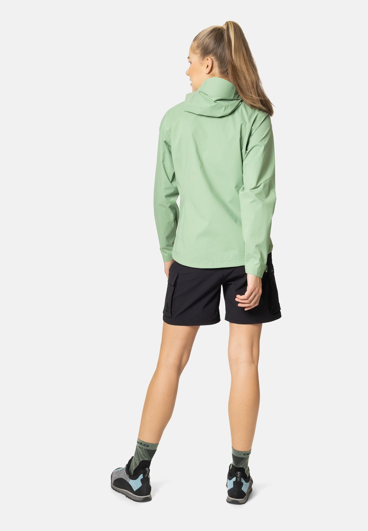 The women's Aegis 2.5L waterproof hardshell jacket