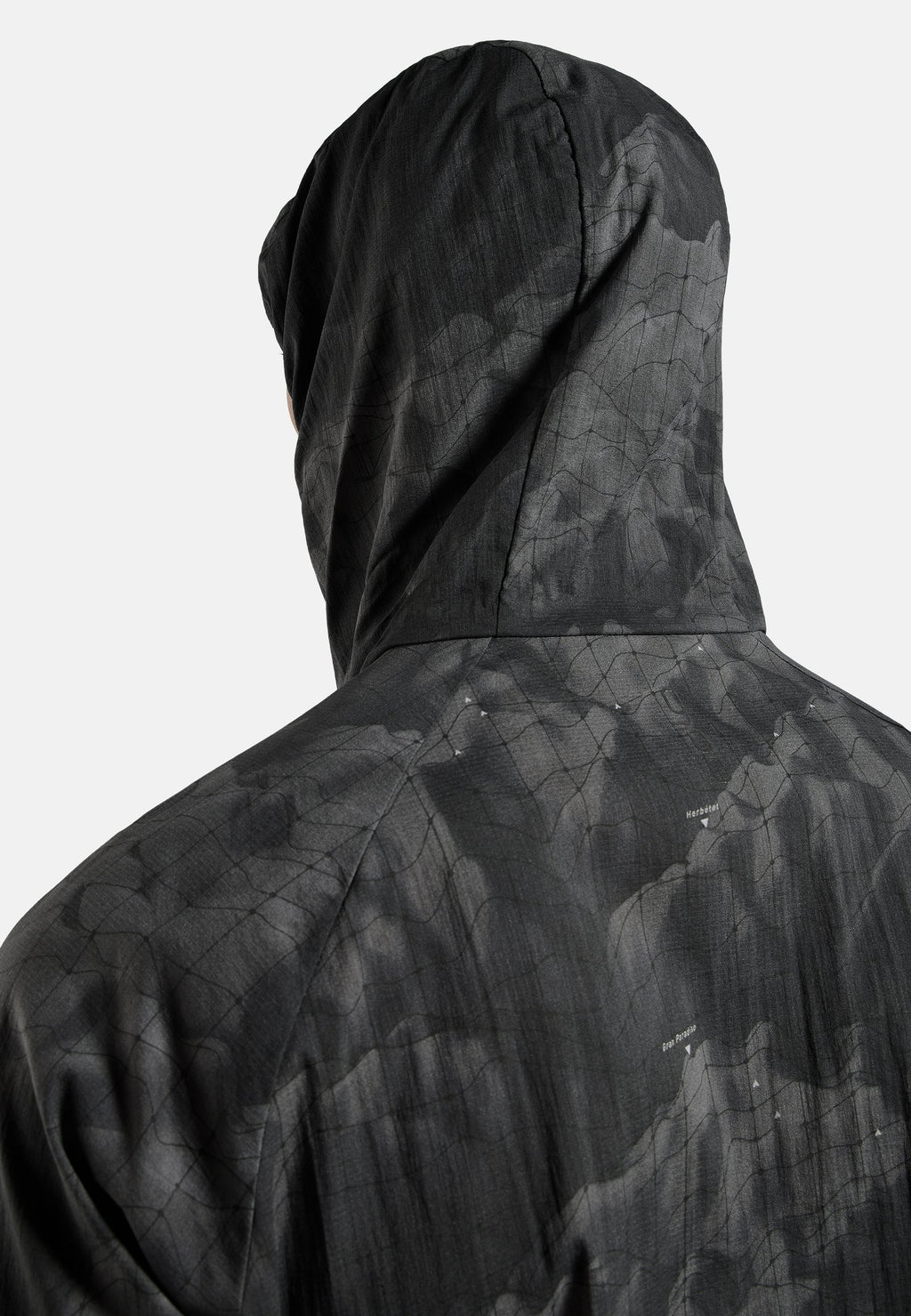 The Zeroweight hyper print hooded running anorak