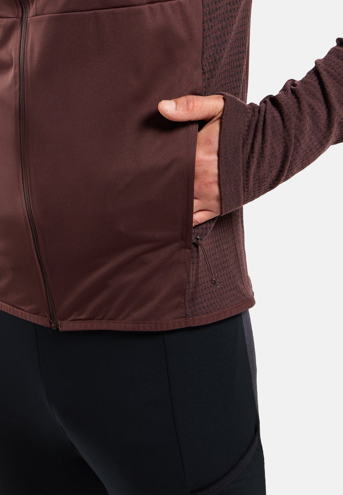 The Zeroweight Pro Performance Wool windproof hybrid cross-country jacket