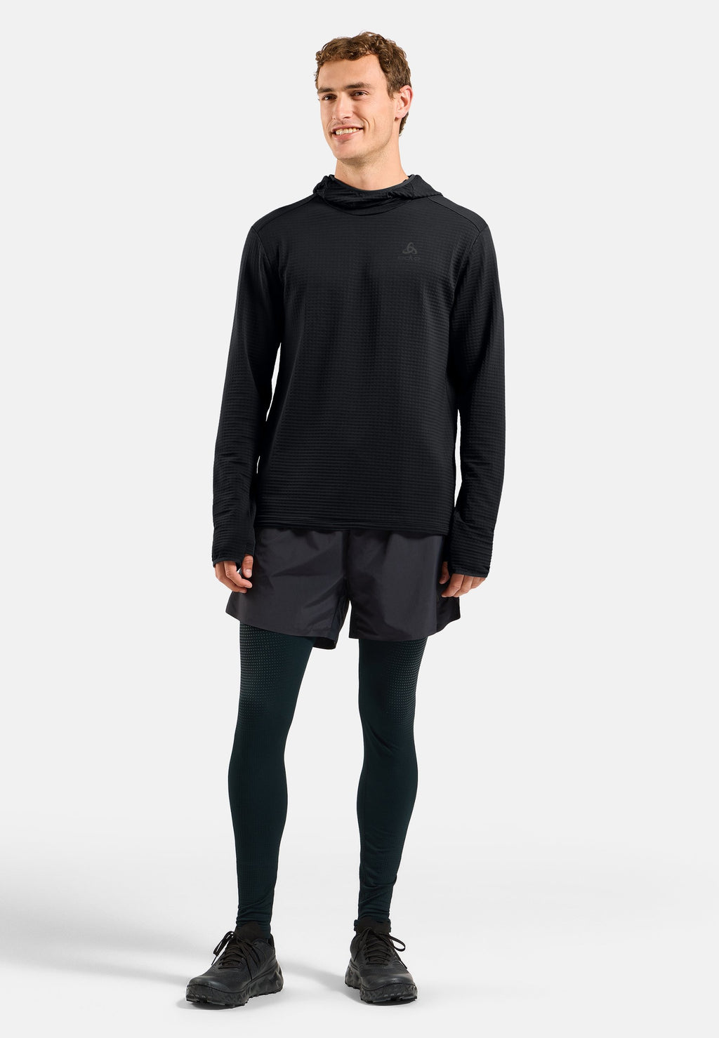 The Essentials Thermal hooded running mid layer