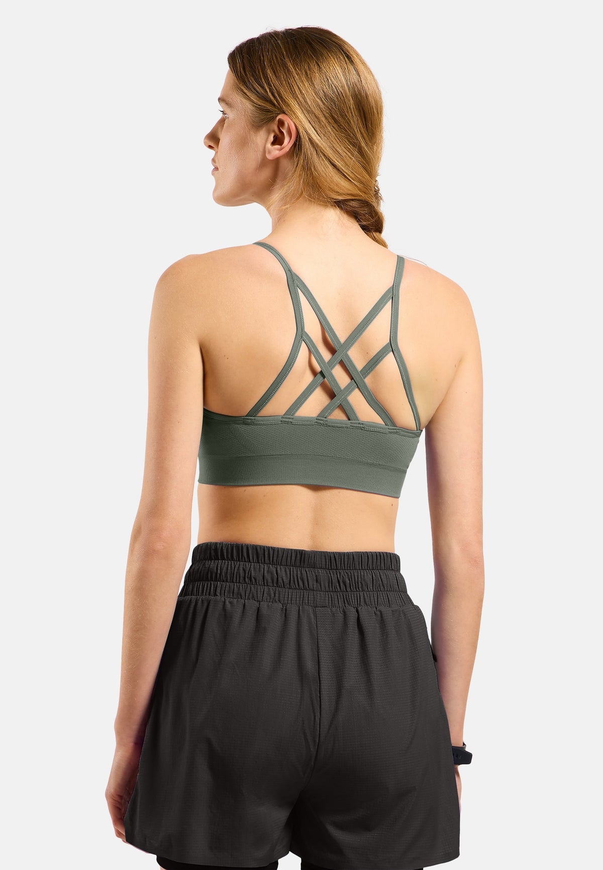 The Seamless soft-support reversible sports bra