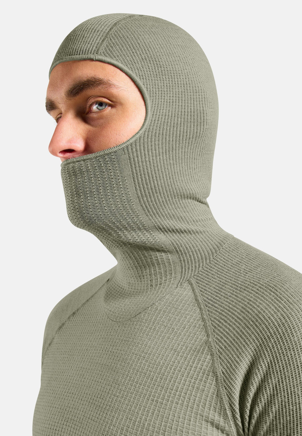 The Seamless Performance Wool base layer top with facemask