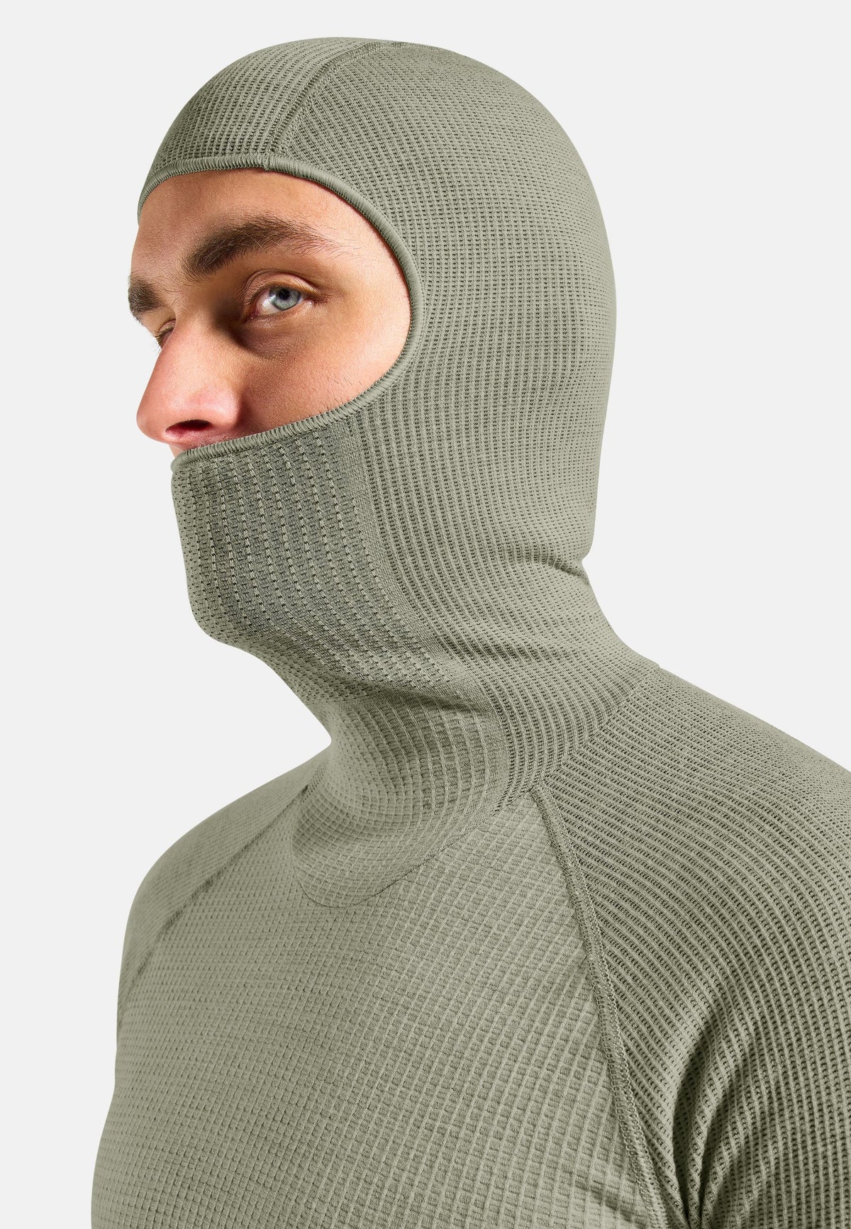 The Seamless Performance Wool base layer top with facemask