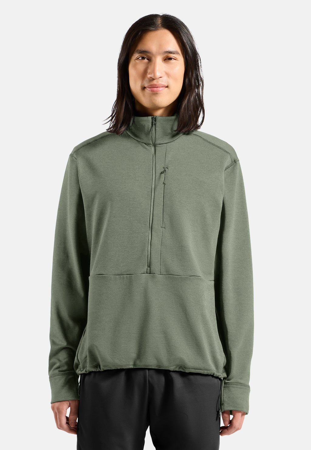 The Essentials grid fleece half-zip multisport mid layer