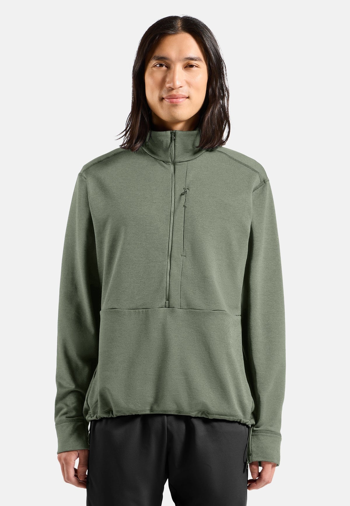 The Essentials grid fleece half-zip multisport mid layer