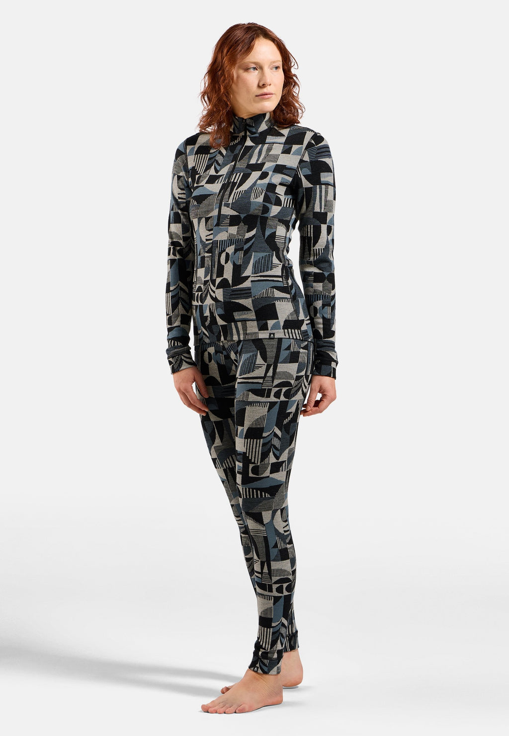 The Natural Merino Warm Jacquard Base Layer Half-Zip