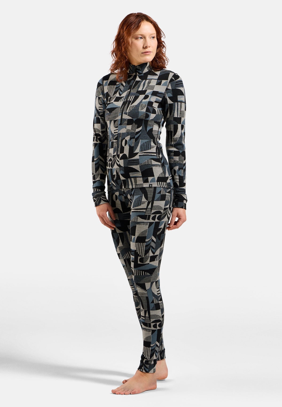The Natural Merino Warm Jacquard Base Layer Half-Zip