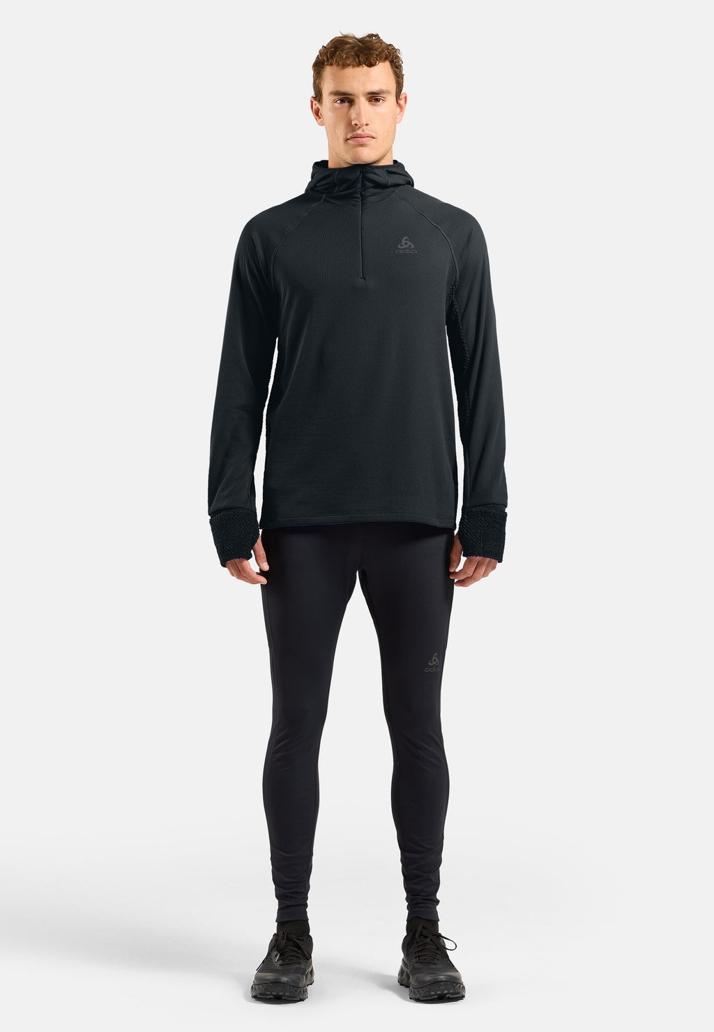 The X-Alp half-zip hooded trail running mid layer