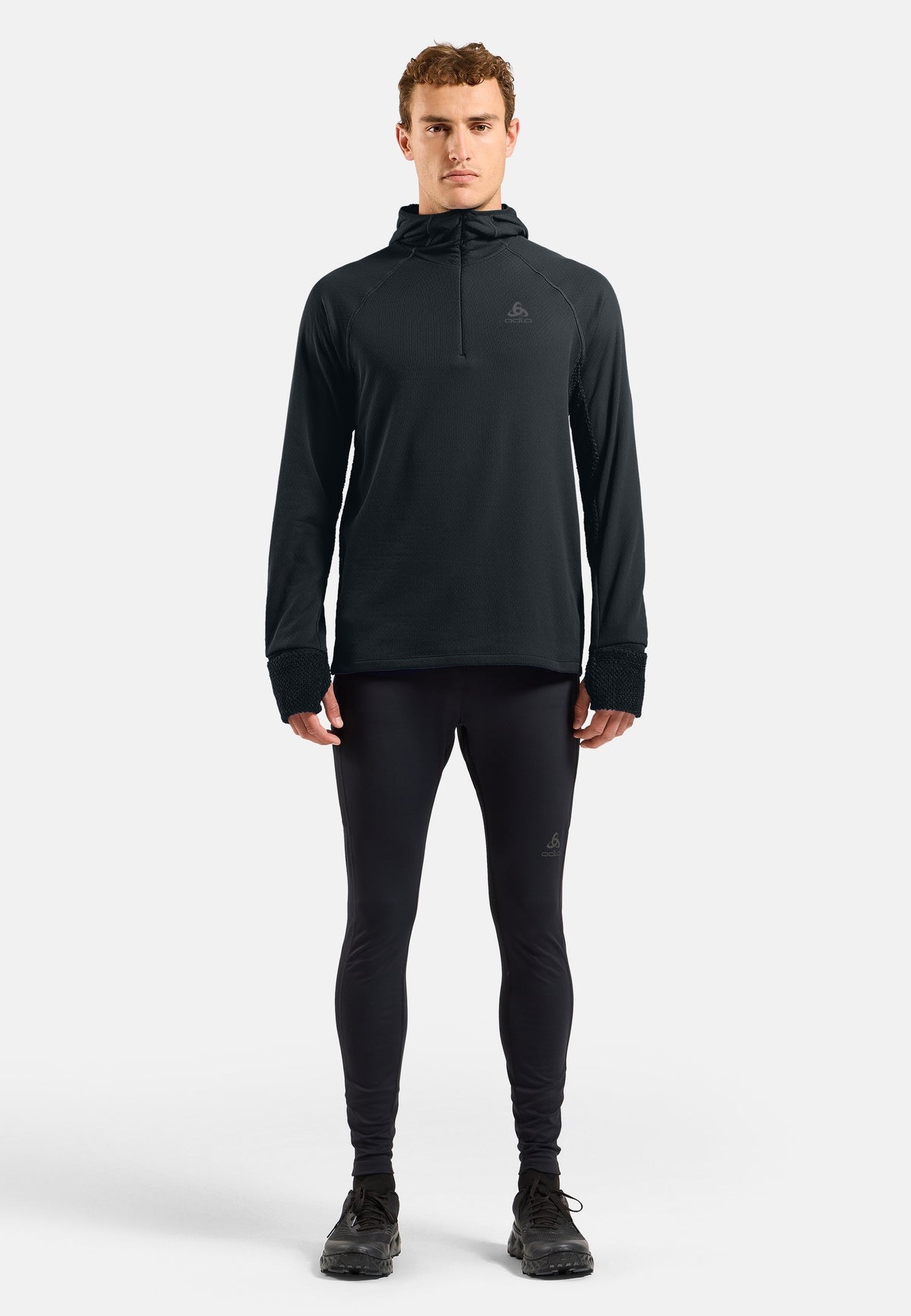 The X-Alp half-zip hooded trail running mid layer