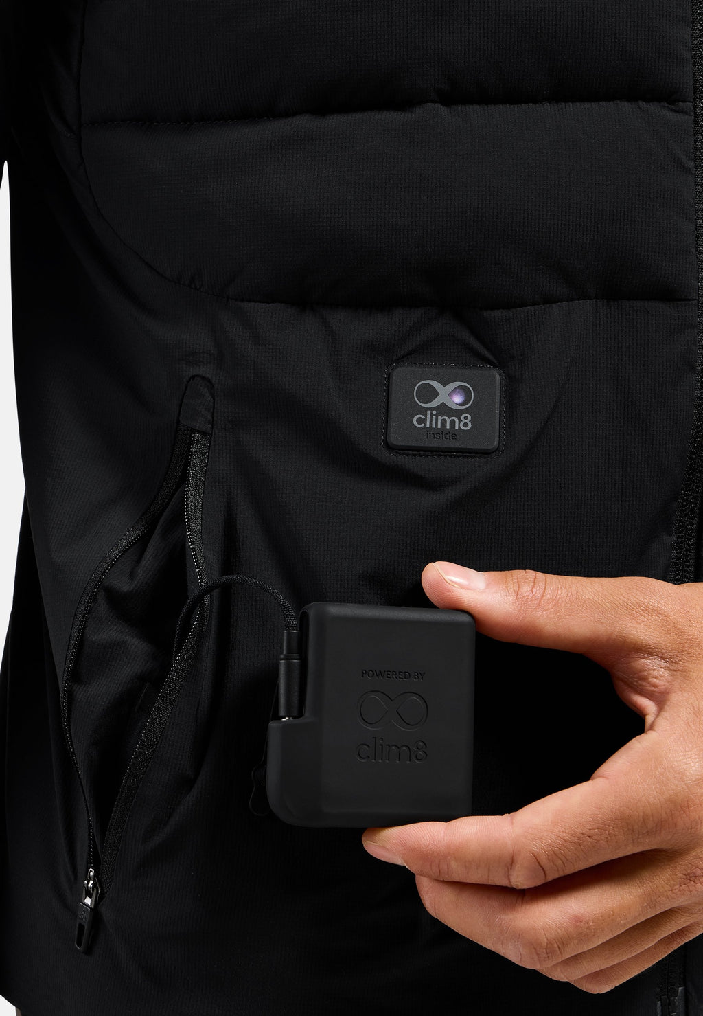 The I-Thermic X-Warm jacket + rechargeable battery
