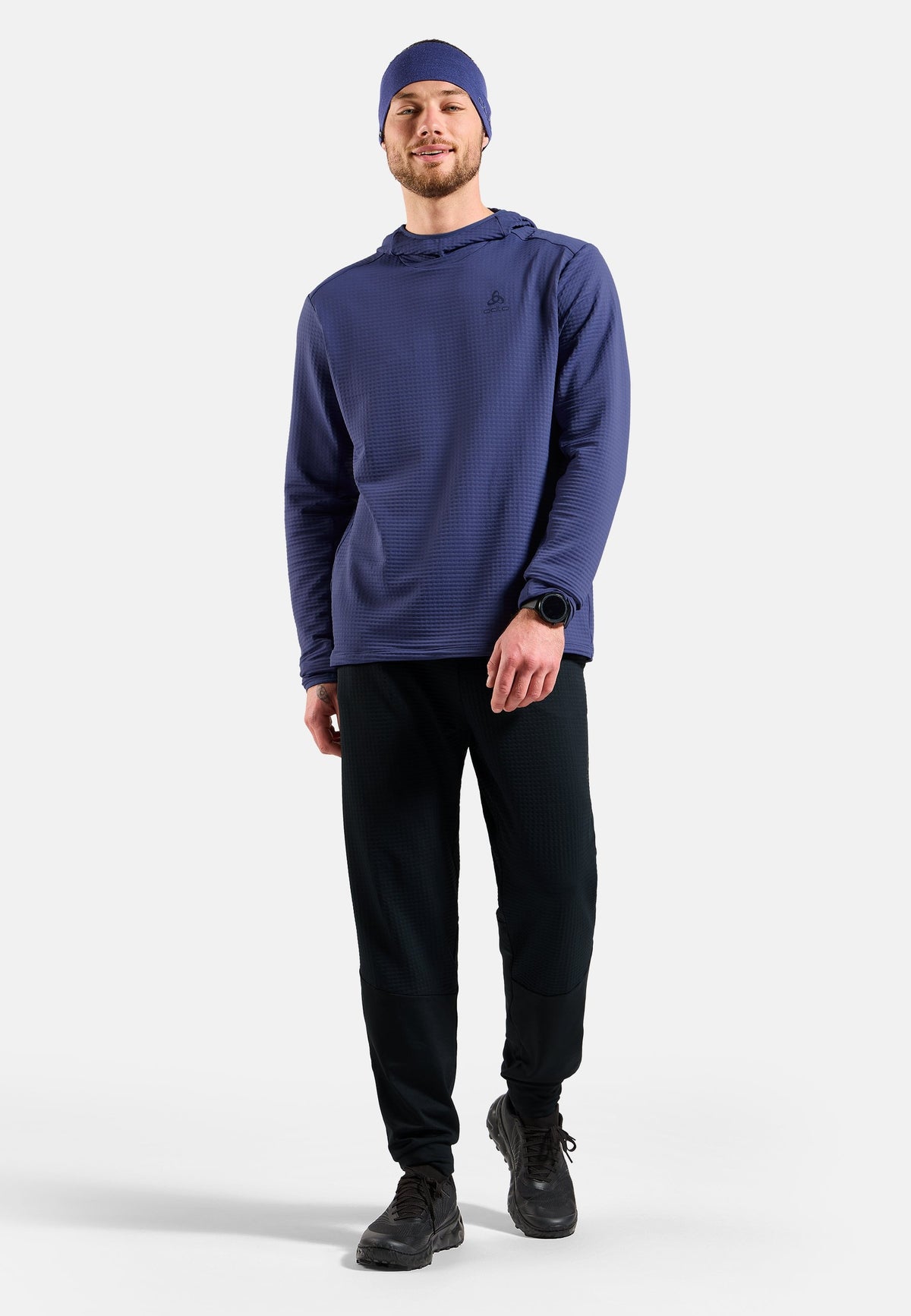 The Essentials Thermal hooded running mid layer
