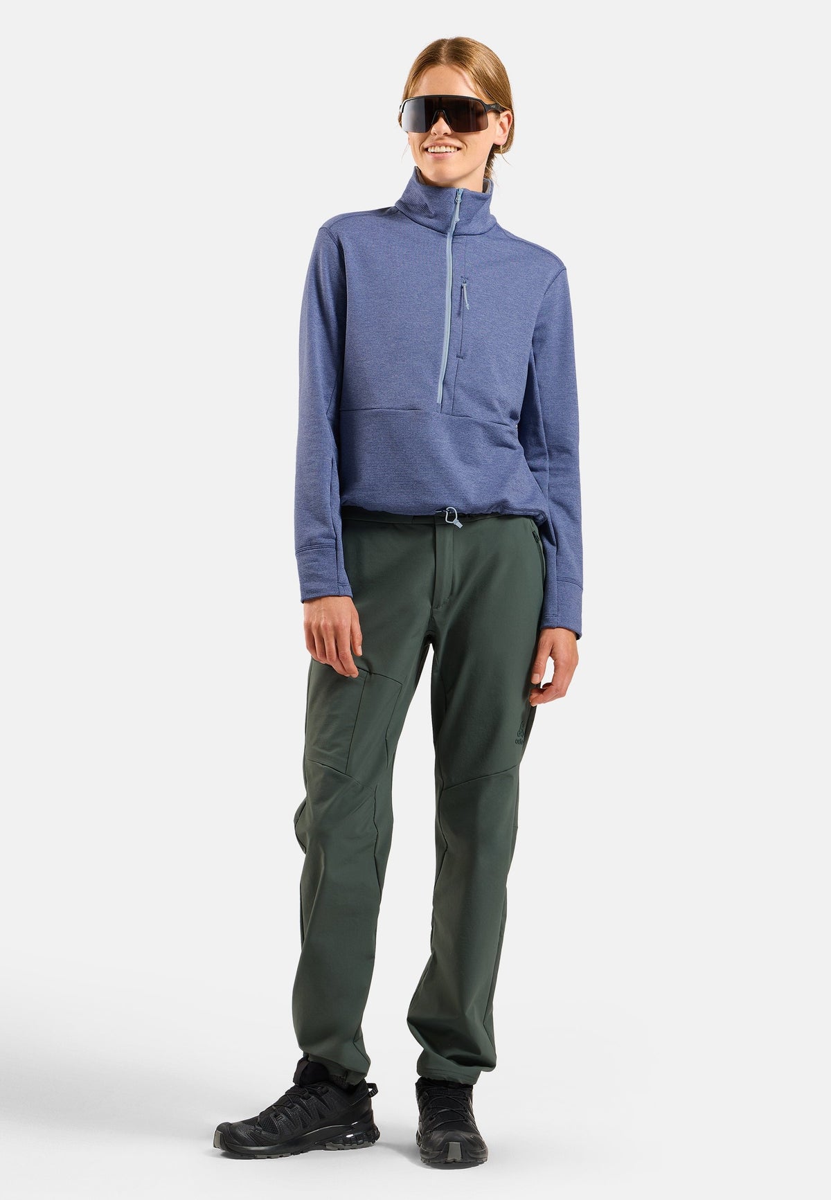 The Essentials grid fleece half-zip multisport mid layer