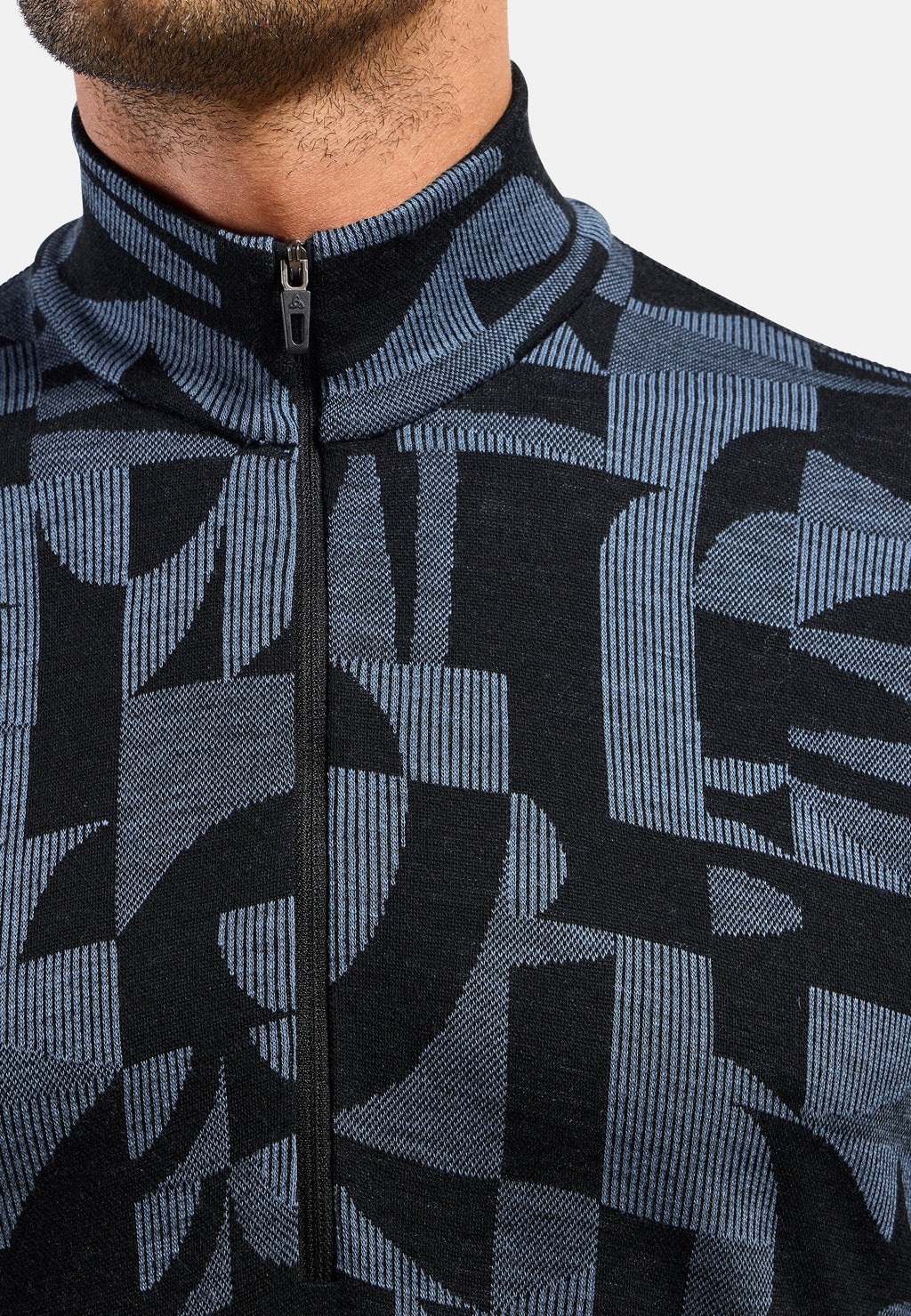 The Natural Merino Warm Jacquard Base Layer Half-Zip