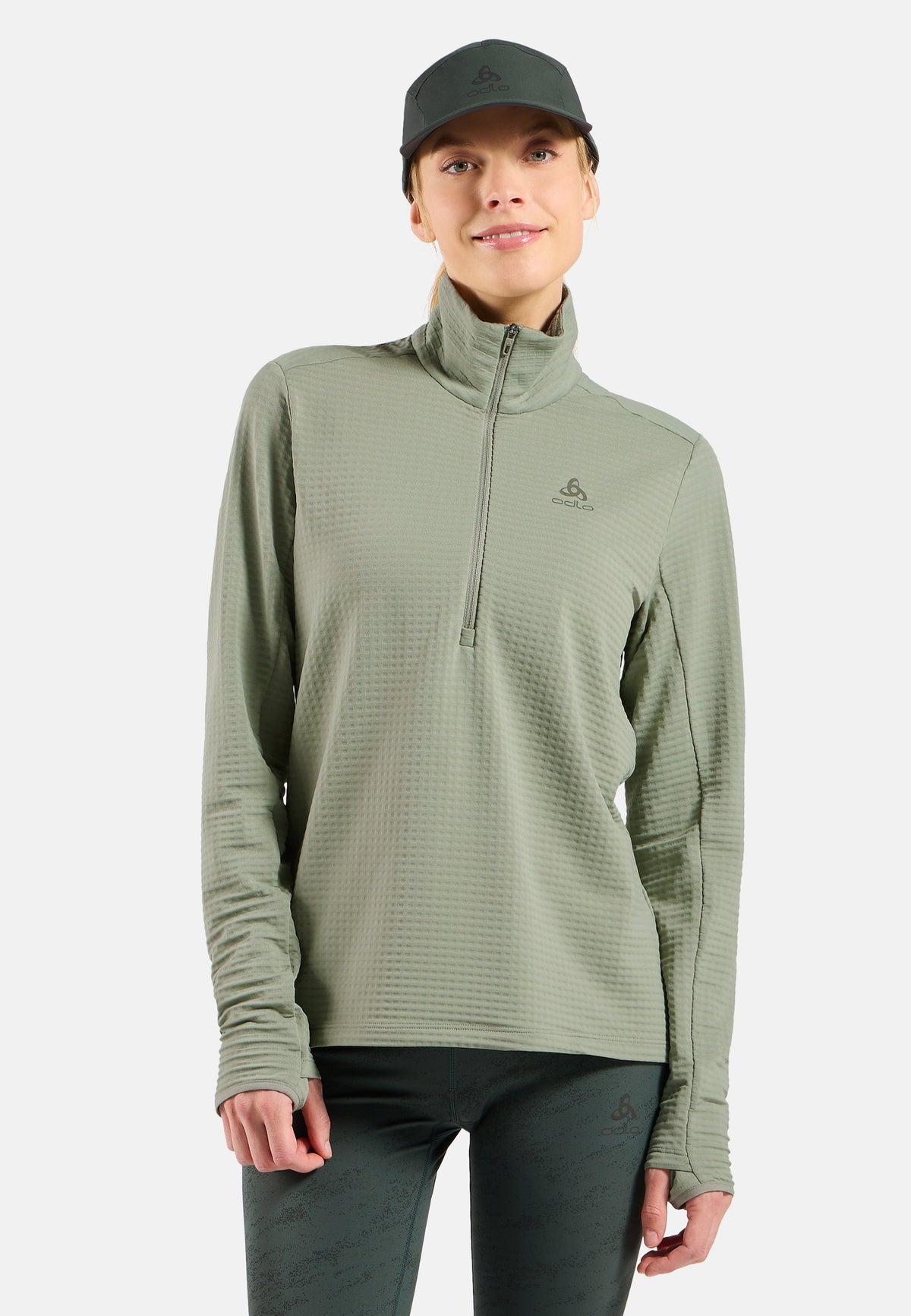 The Essentials Thermal half-zip running mid layer