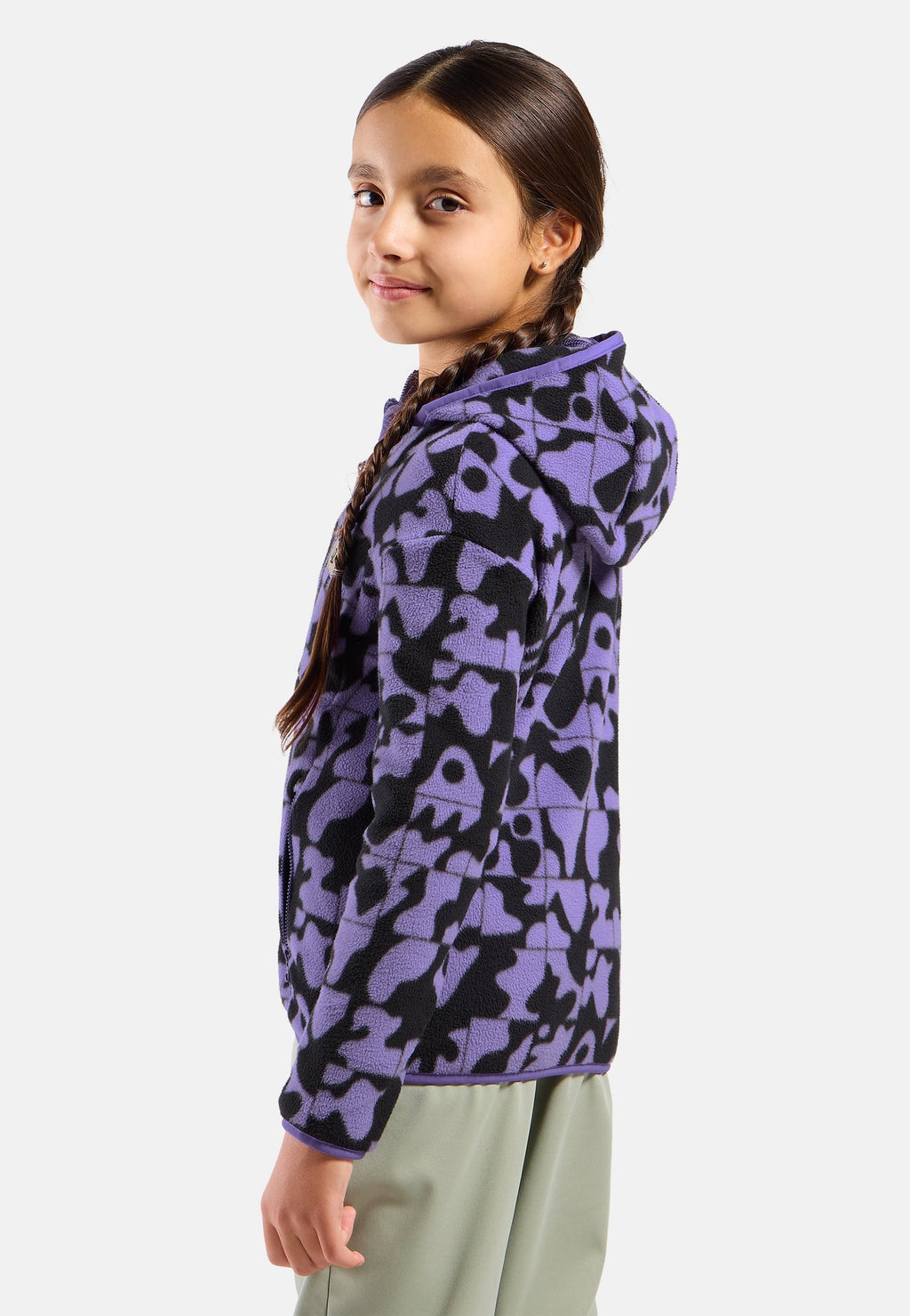 The Adventurer Collection high-pile full-zip graphic hooded mid layer