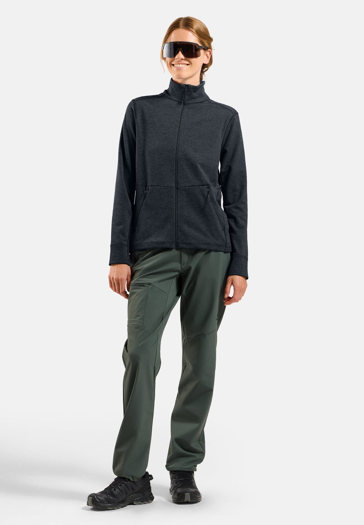 The Essentials grid fleece full-zip multisport mid layer