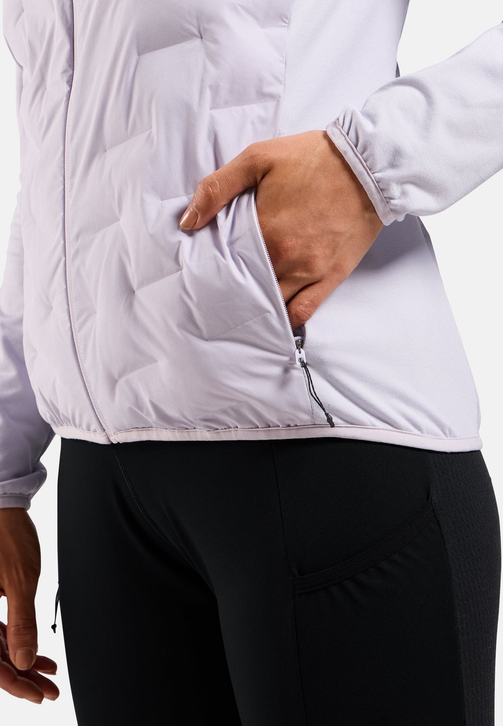 The Zeroweight Insulator hybrid mid layer hooded zip