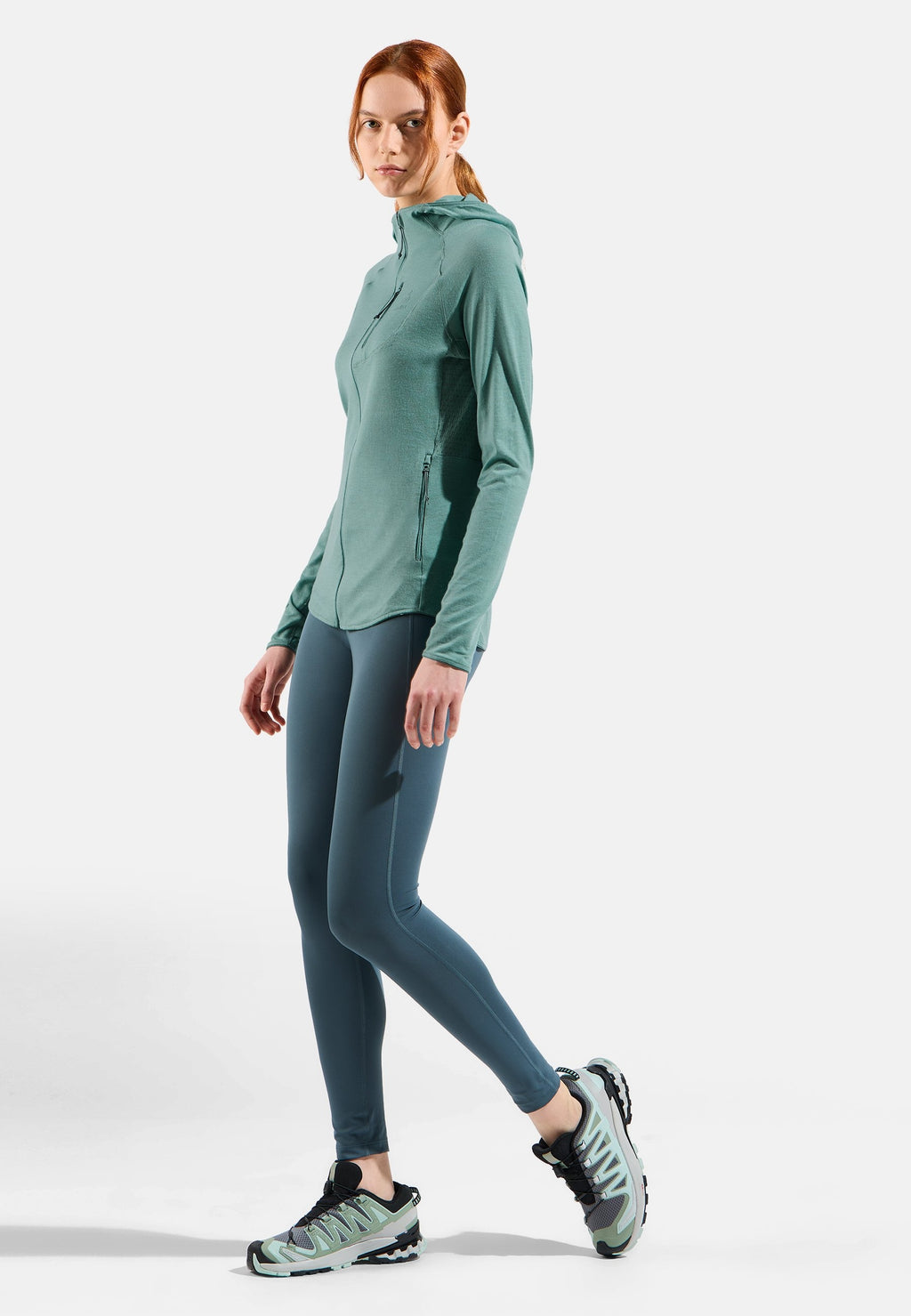 The Ascent Performance Wool 125 micro mid layer hooded zip