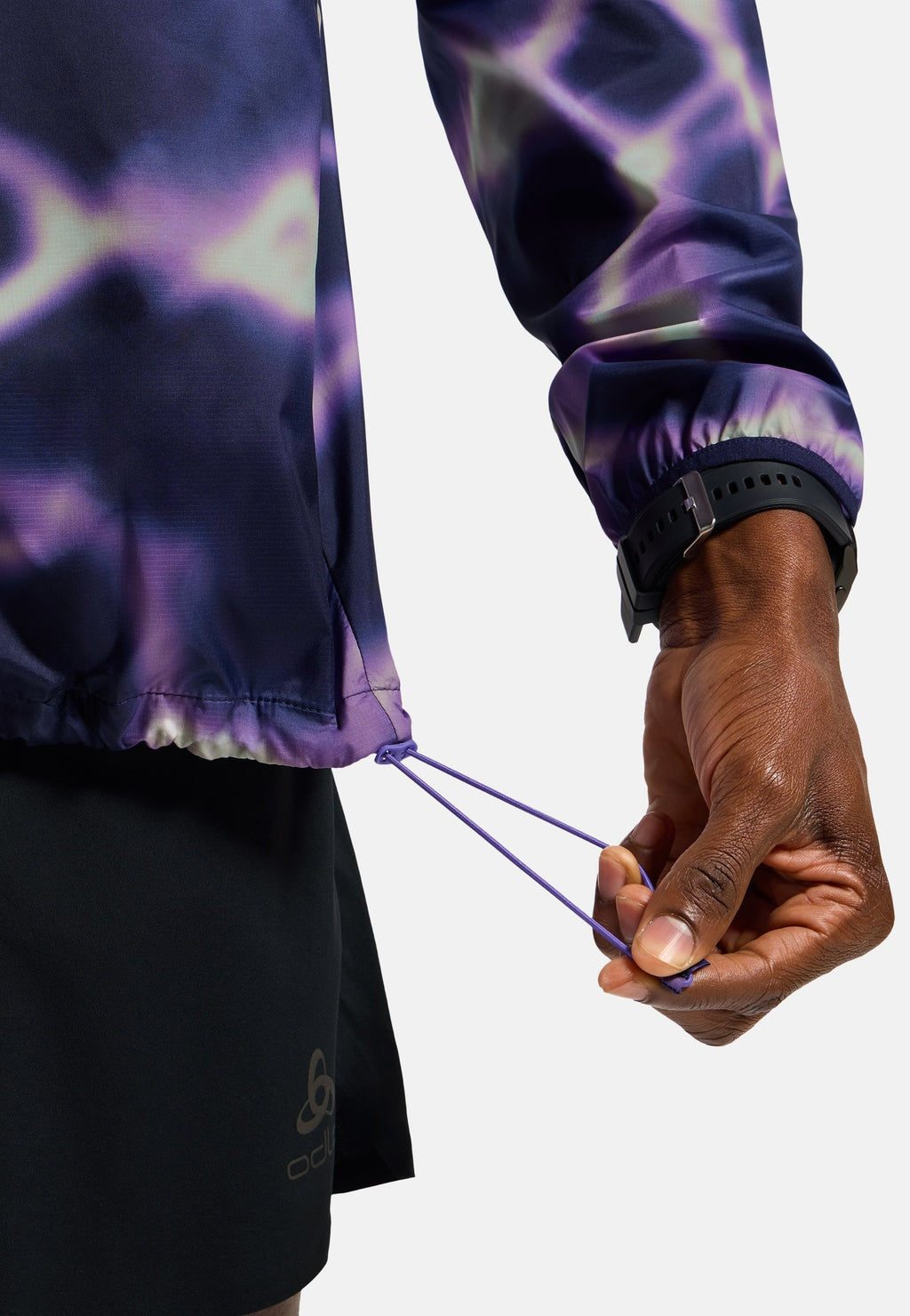 The Zeroweight print hooded running anorak