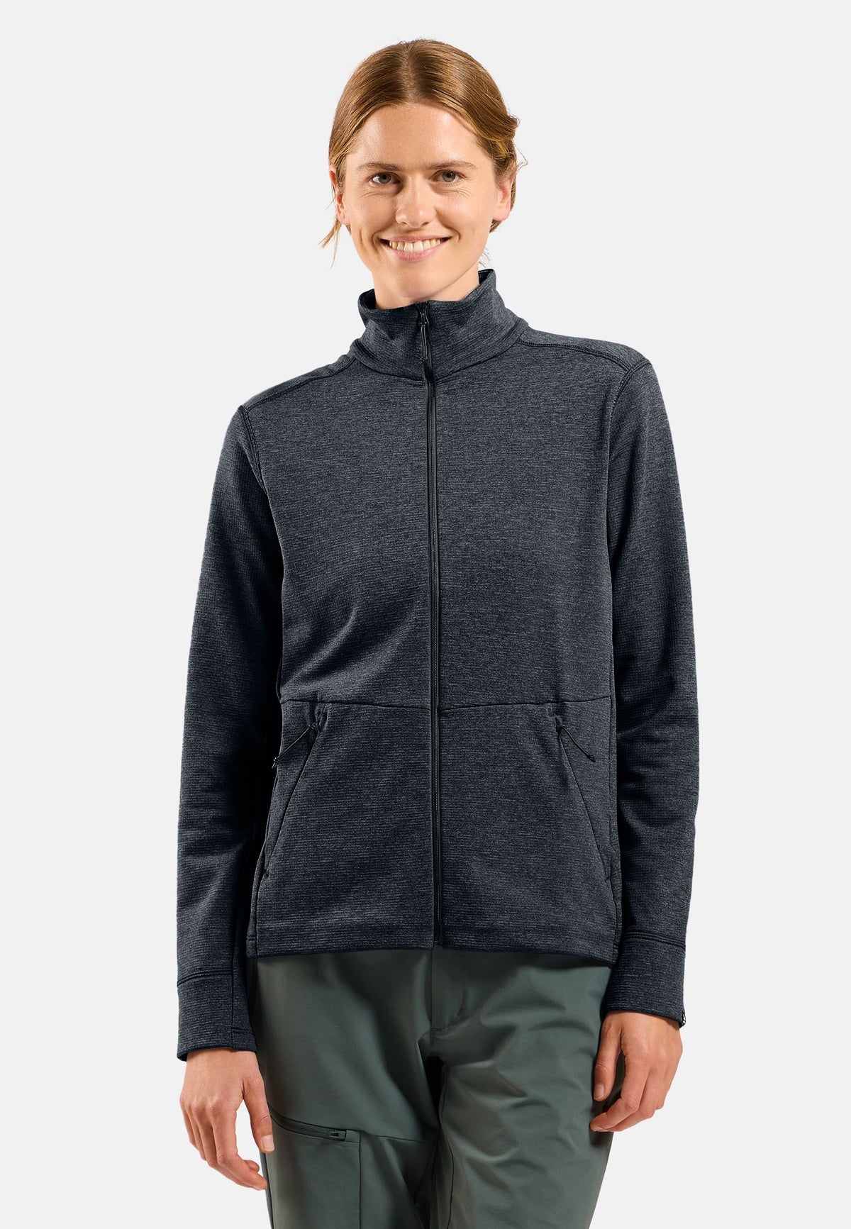 The Essentials grid fleece full-zip multisport mid layer