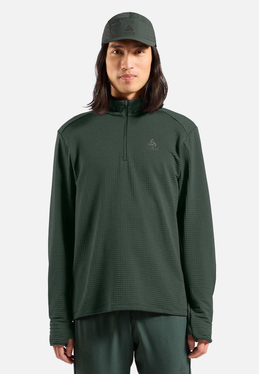 The Essentials Thermal half-zip running mid layer