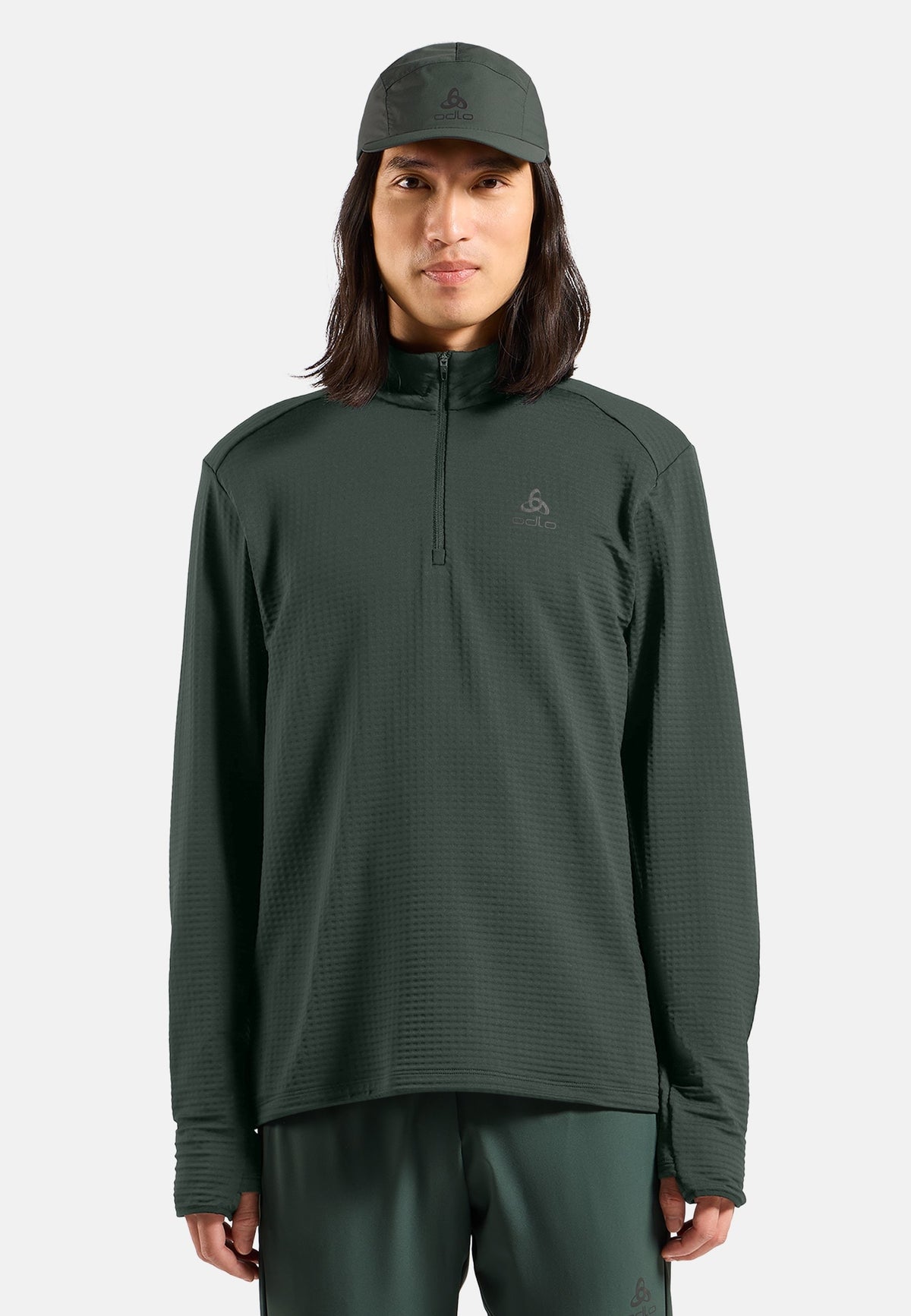 The Essentials Thermal half-zip running mid layer