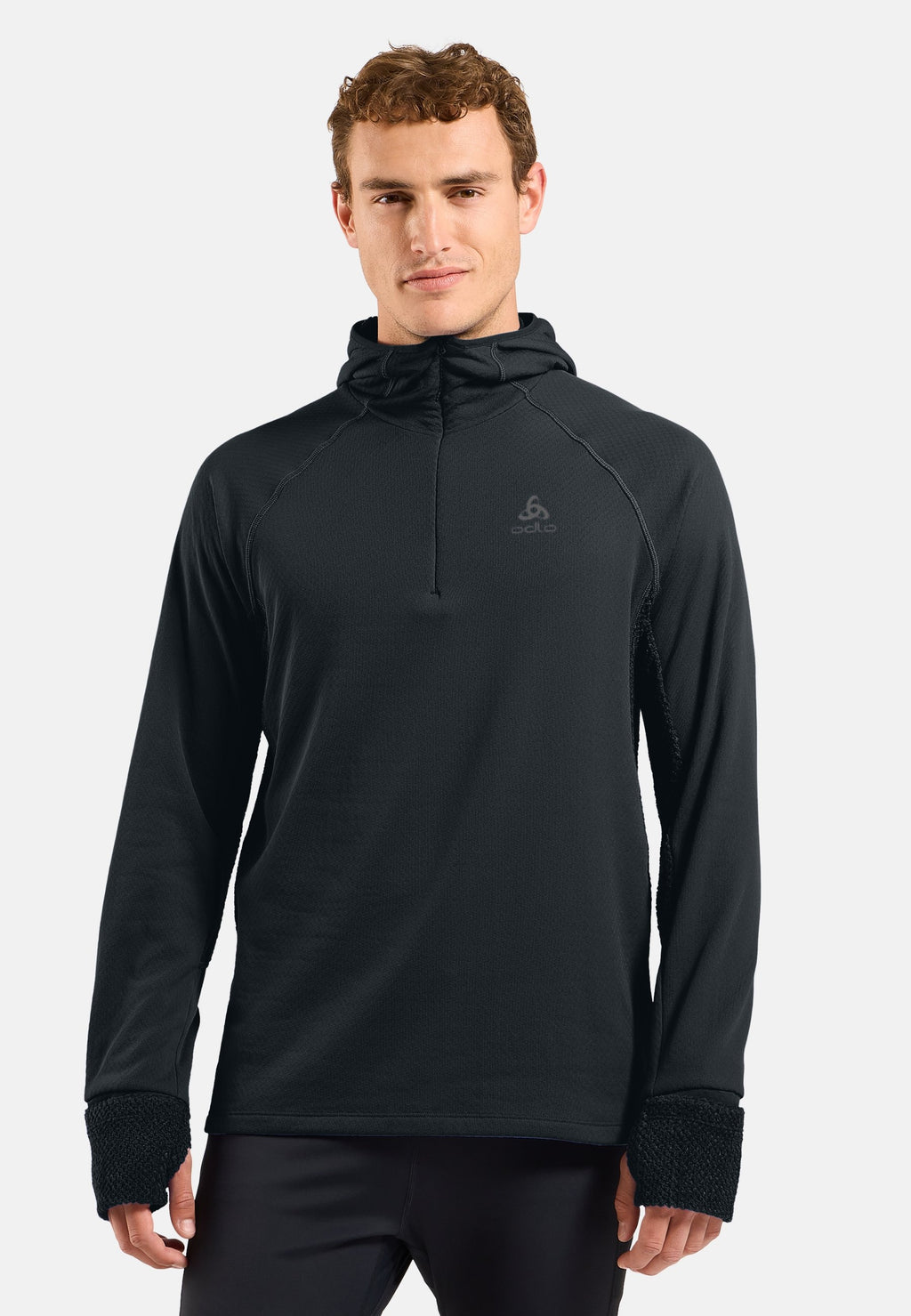The X-Alp half-zip hooded trail running mid layer
