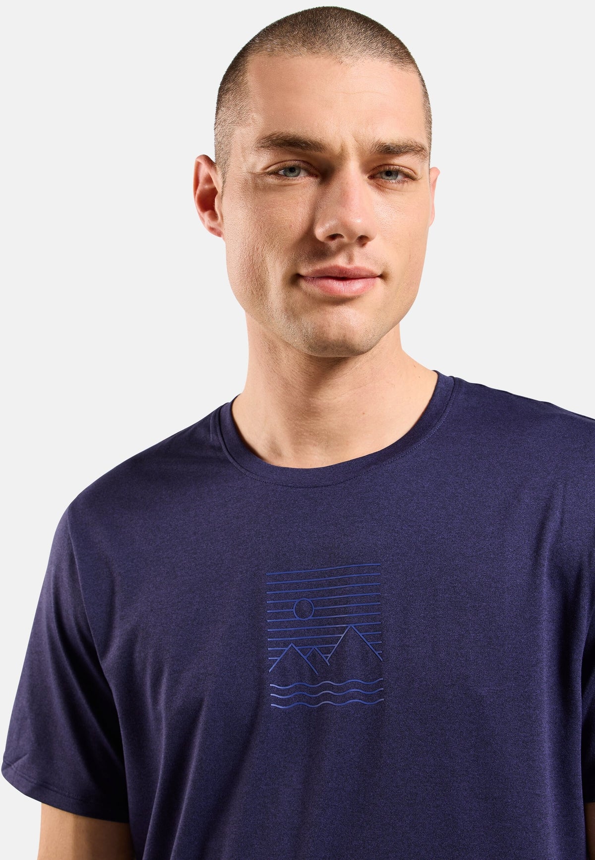 Ascent sun sea mountains t-shirt