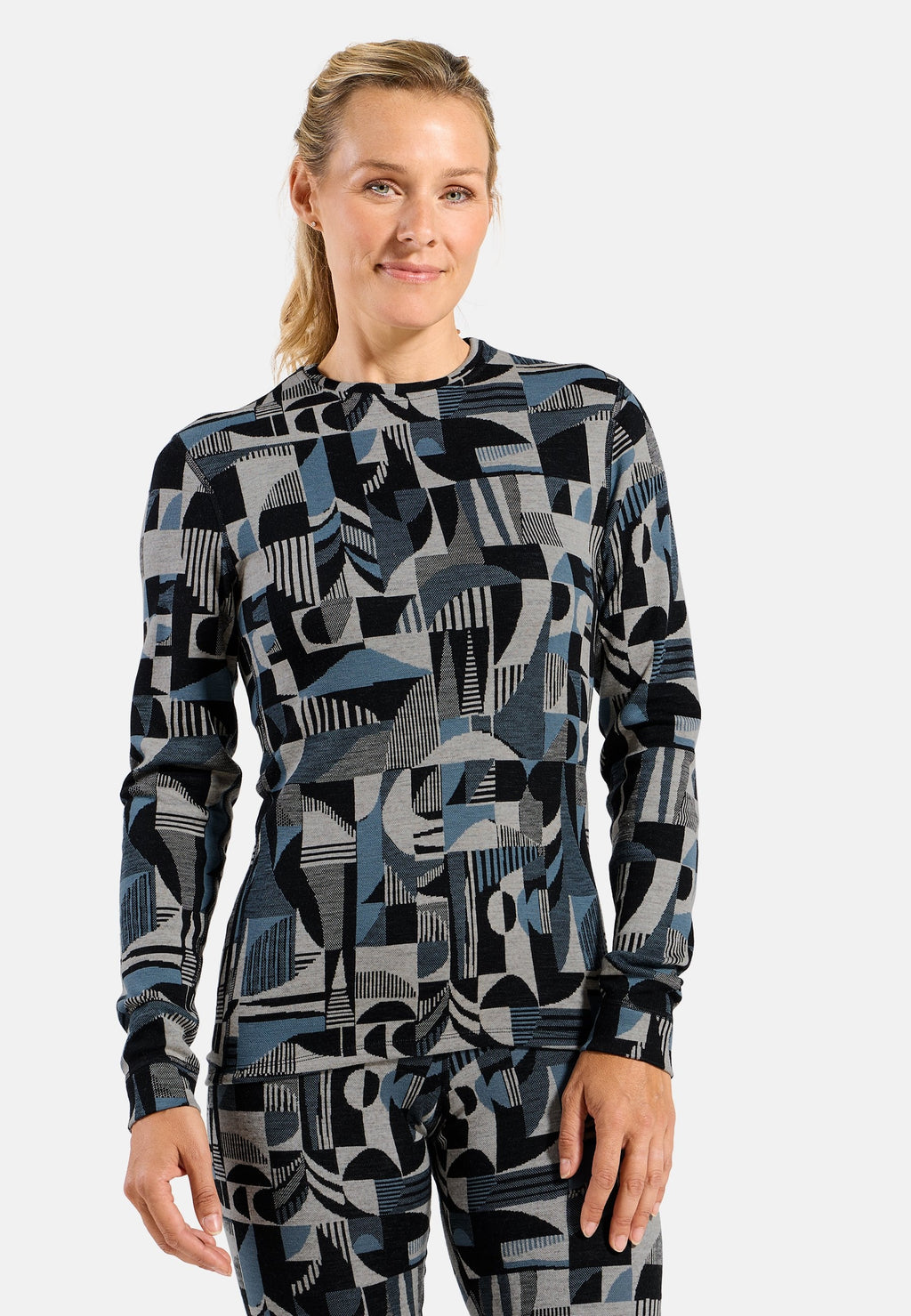 The Natural Merino Warm Jacquard Base Layer Top