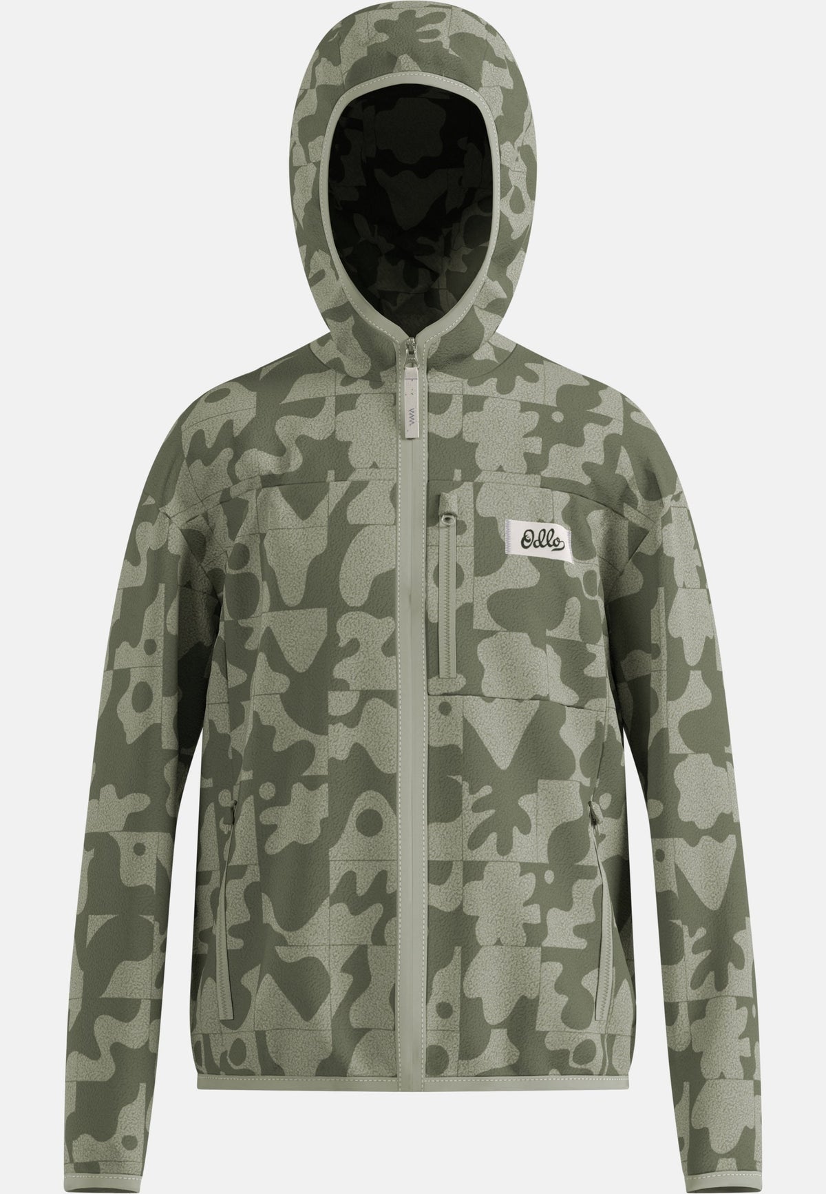 The Adventurer Collection high-pile full-zip graphic hooded mid layer