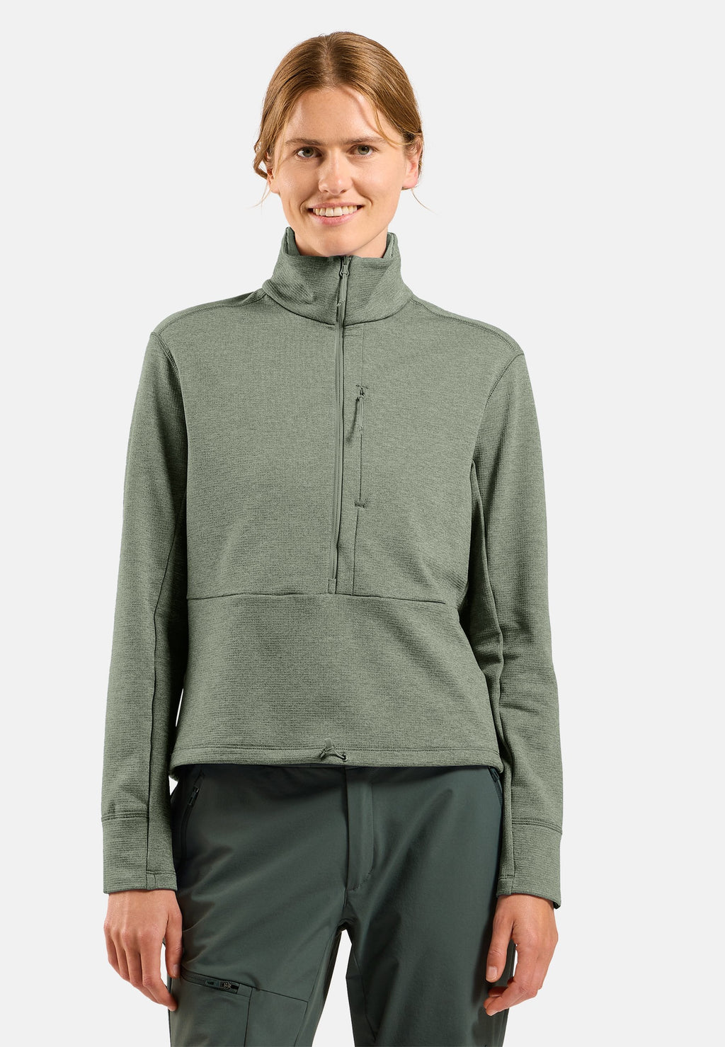 The Essentials grid fleece half-zip multisport mid layer