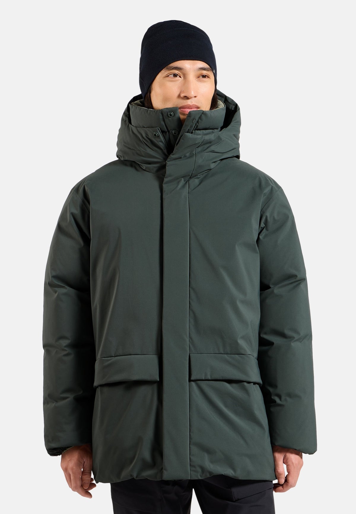 The Ascent reversible down hooded parka