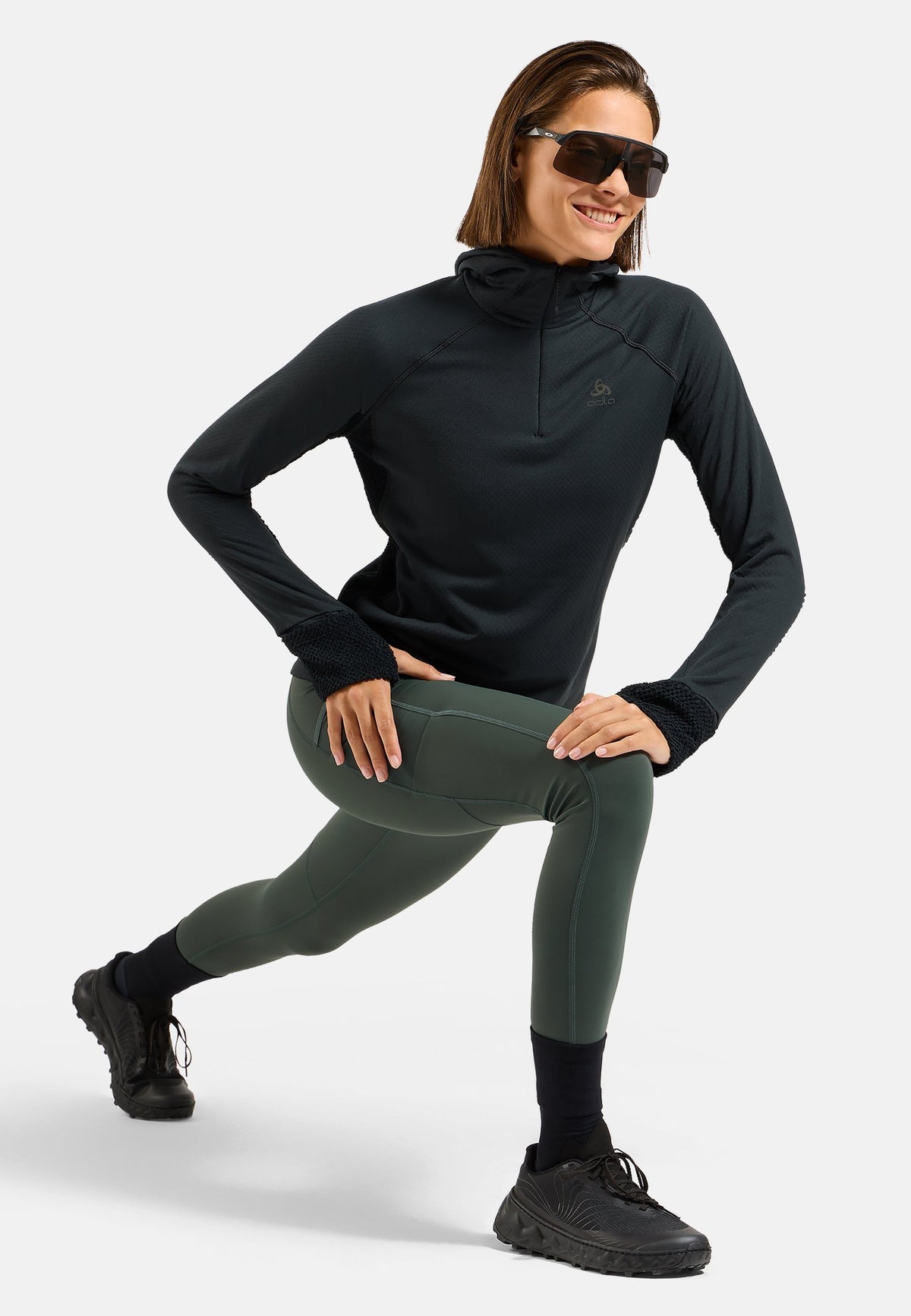 The X-Alp half-zip hooded trail running mid layer