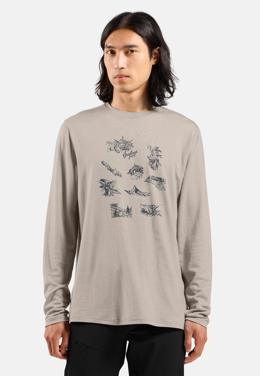 The Ascent merino 200 Swiss explorer long sleeve t-shirt