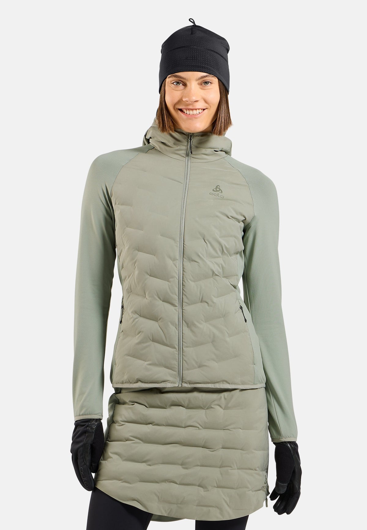 The Zeroweight Insulator hybrid mid layer hooded zip
