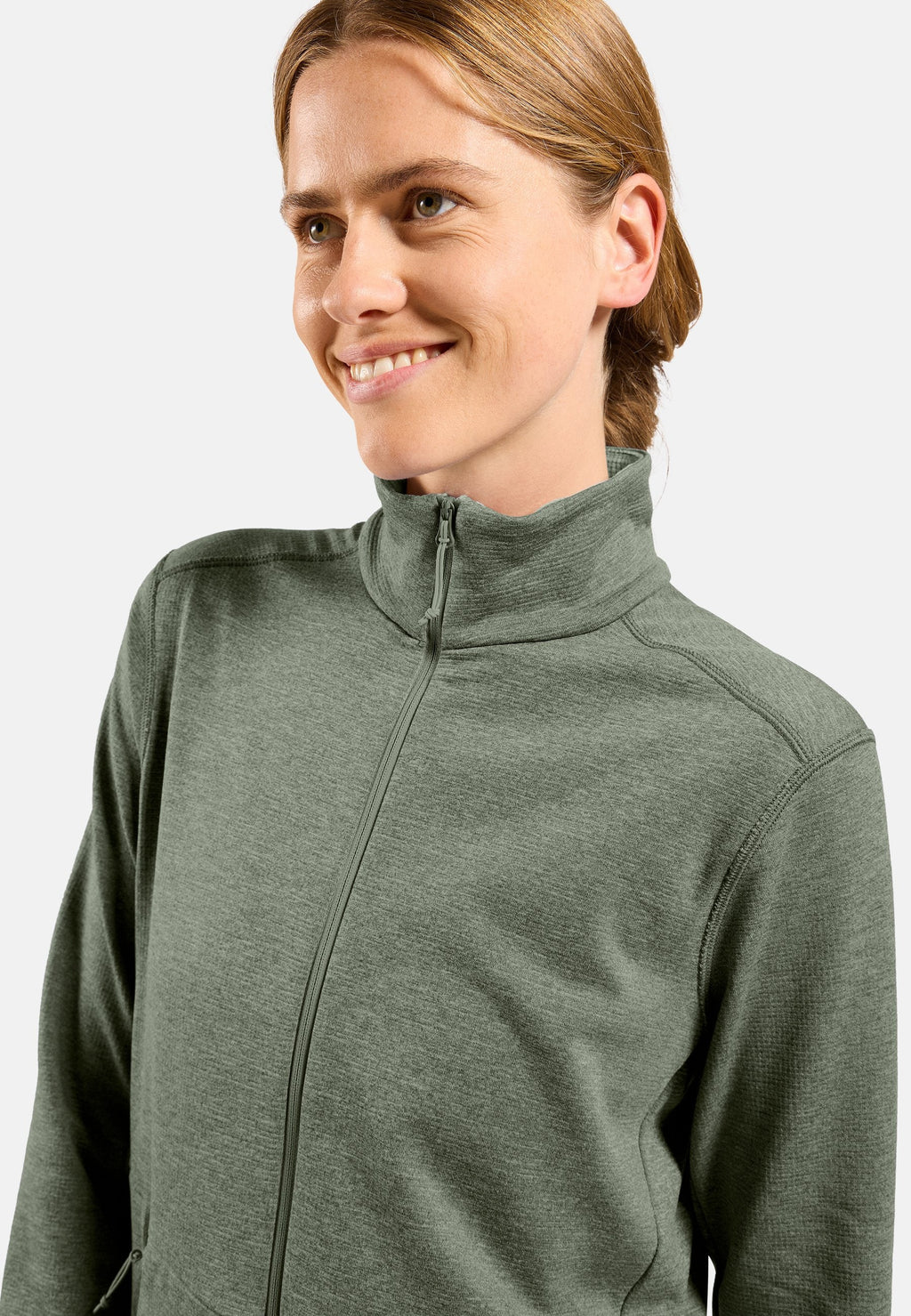 The Essentials grid fleece full-zip multisport mid layer