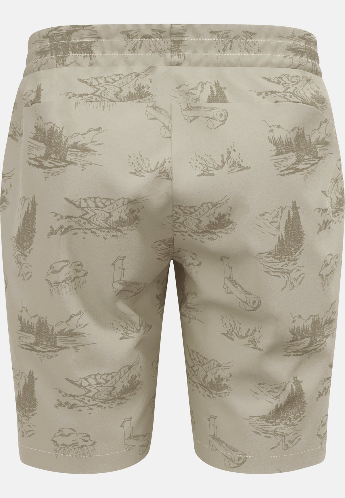 The Essentials print hiking shorts