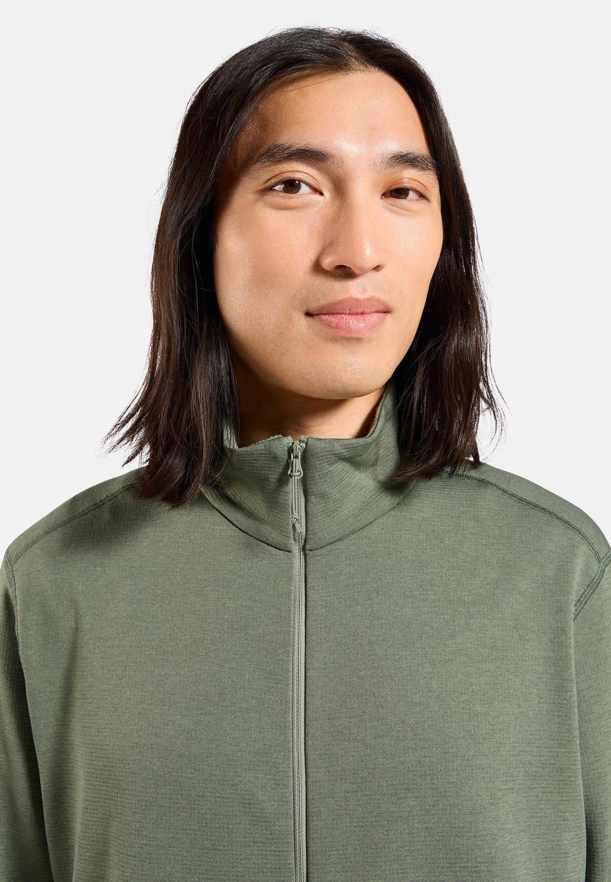 The Essentials grid fleece full-zip multisport mid layer