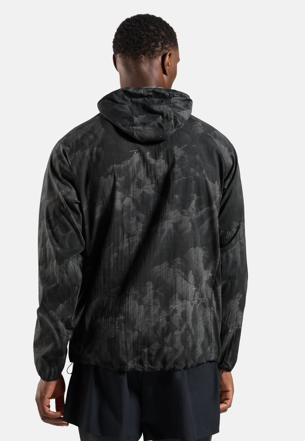 The Zeroweight hyper print hooded running anorak