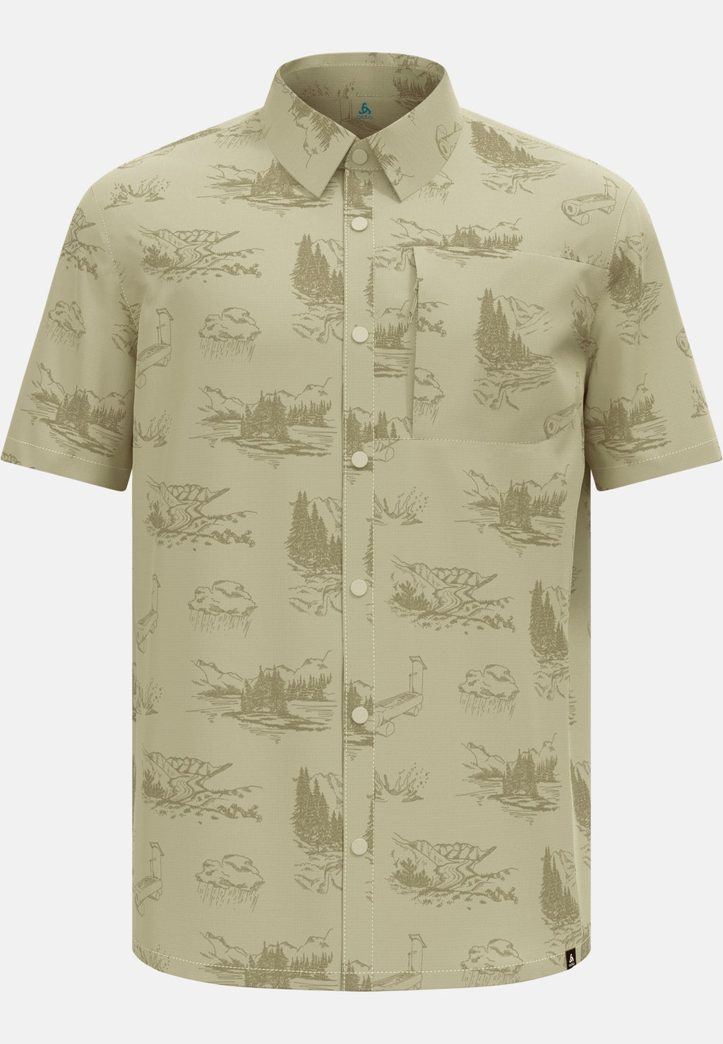 The Essentials short-sleeve print hiking shirt