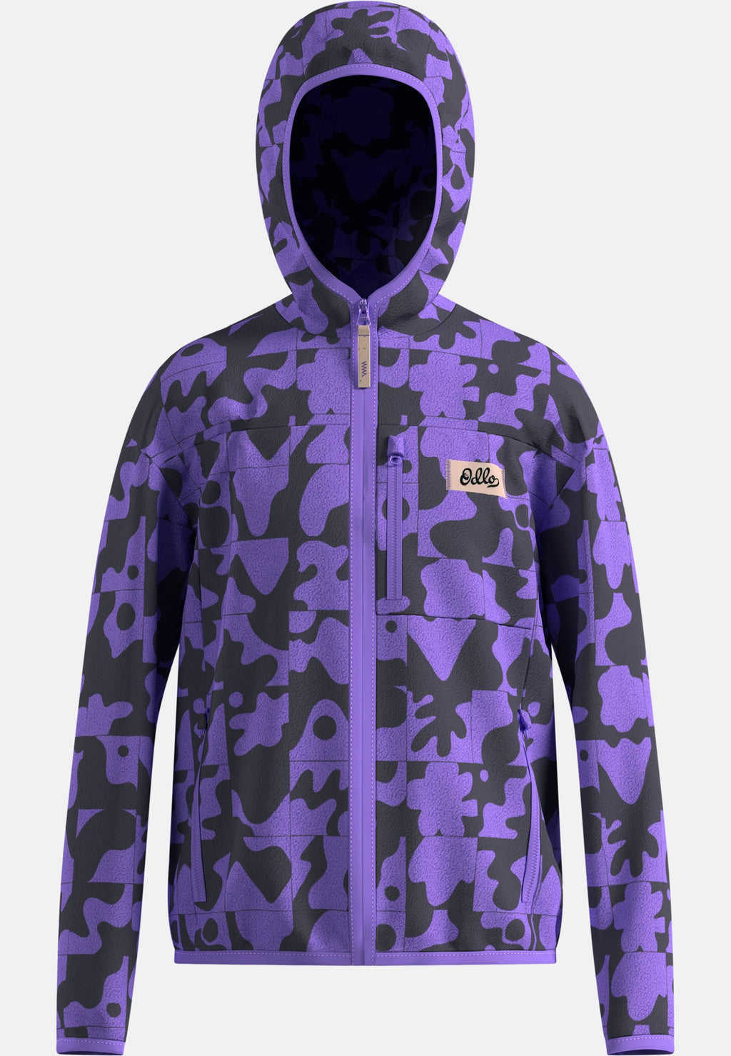 The Adventurer Collection high-pile full-zip graphic hooded mid layer