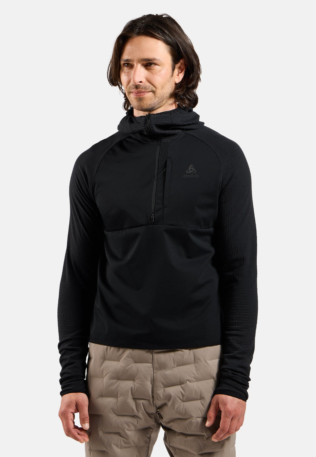 The Zeroweight Pro Performance Wool windproof seamless hooded mid layer