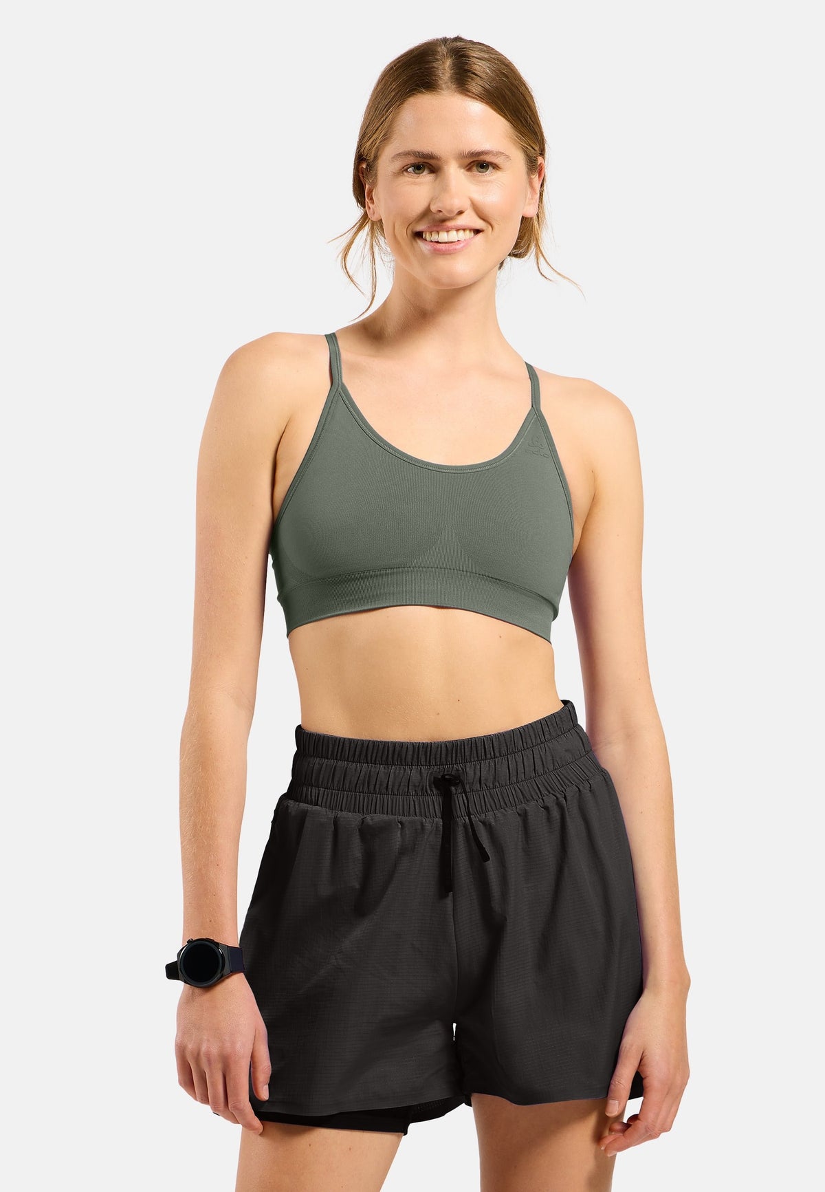 The Seamless soft-support reversible sports bra