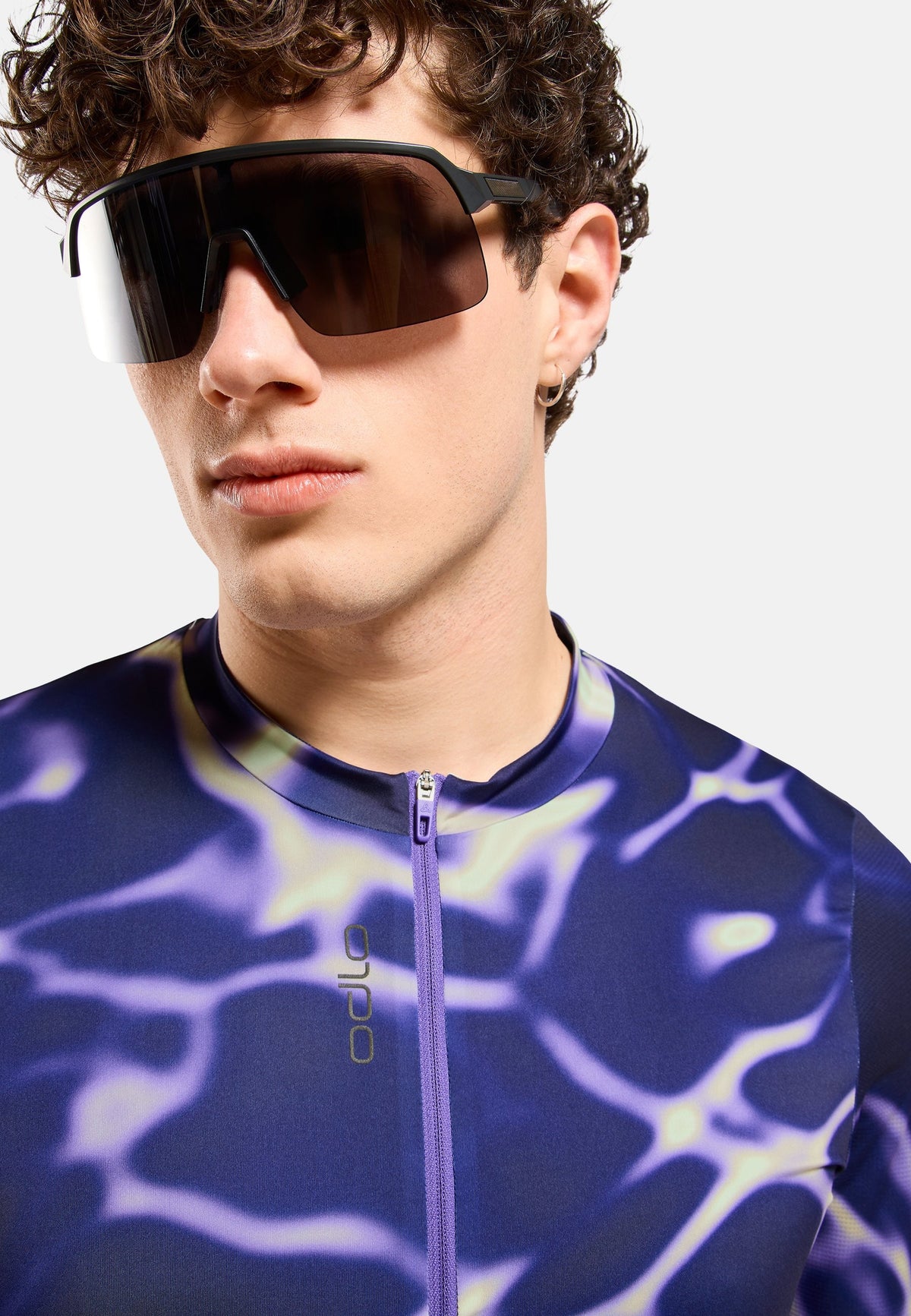The Zeroweight Pro Chill-Tec full-zip print cycling jersey